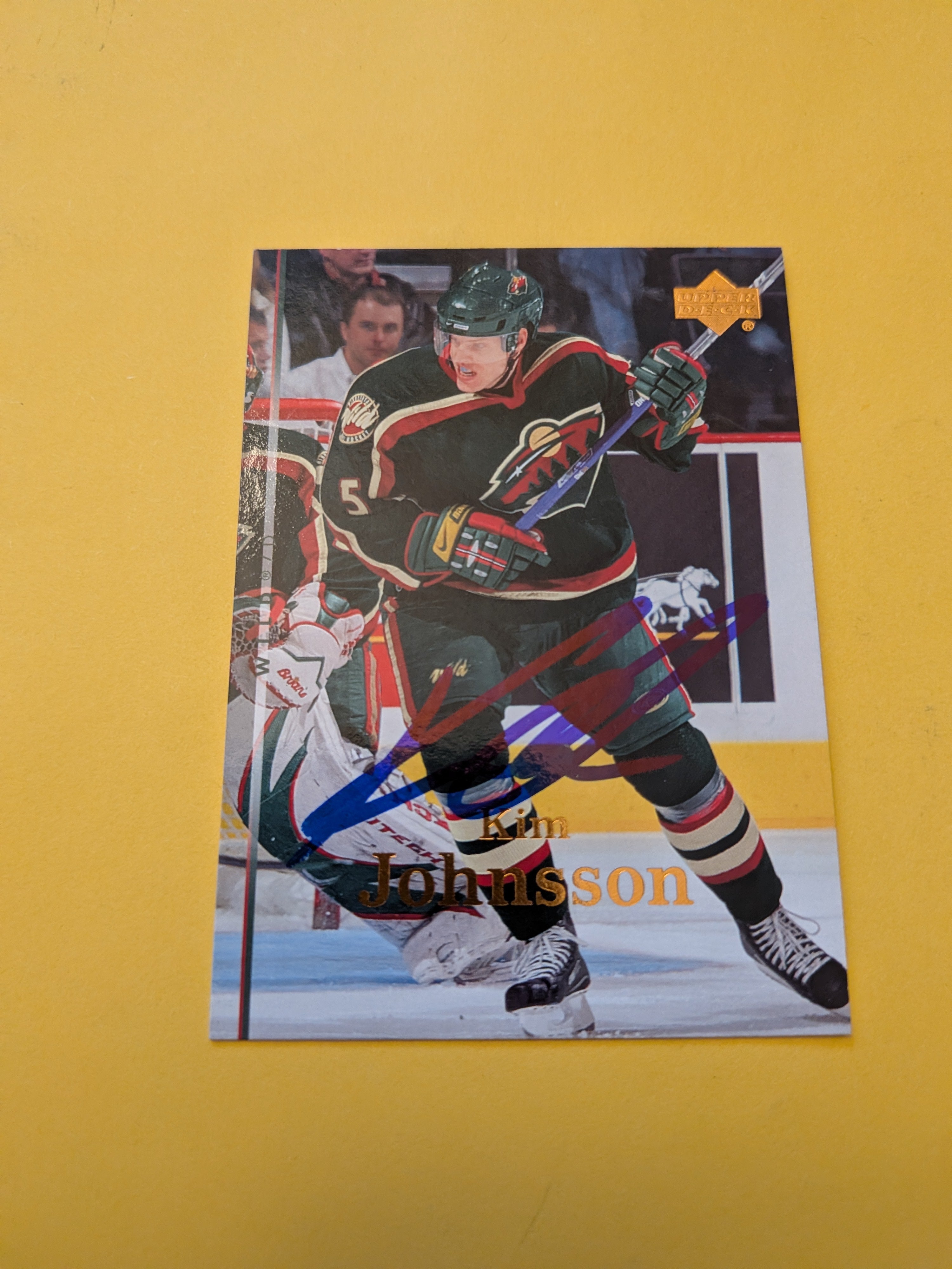 Kim Johnsson Signed Minnesota Wild Card D