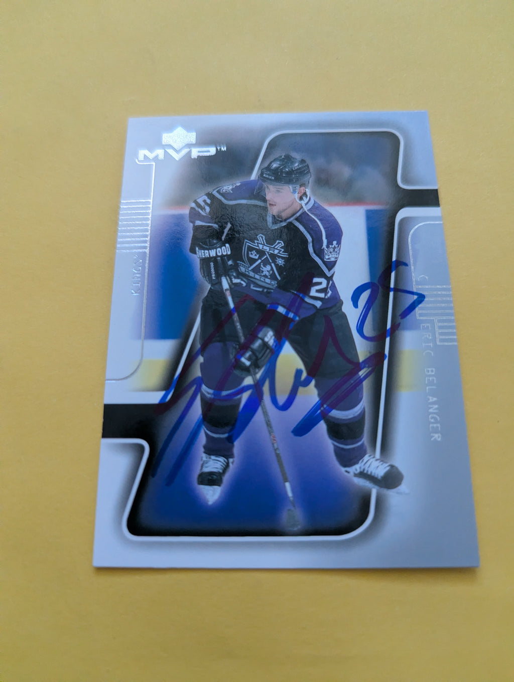 Eric Belanger Signed Los Angeles Kings Card B