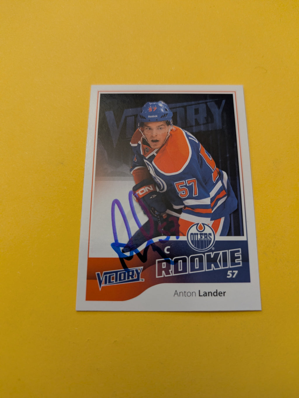 Anton Lander Signed Edmonton Oilers Rookie Card