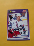 Kris King Signed New York Rangers Card J