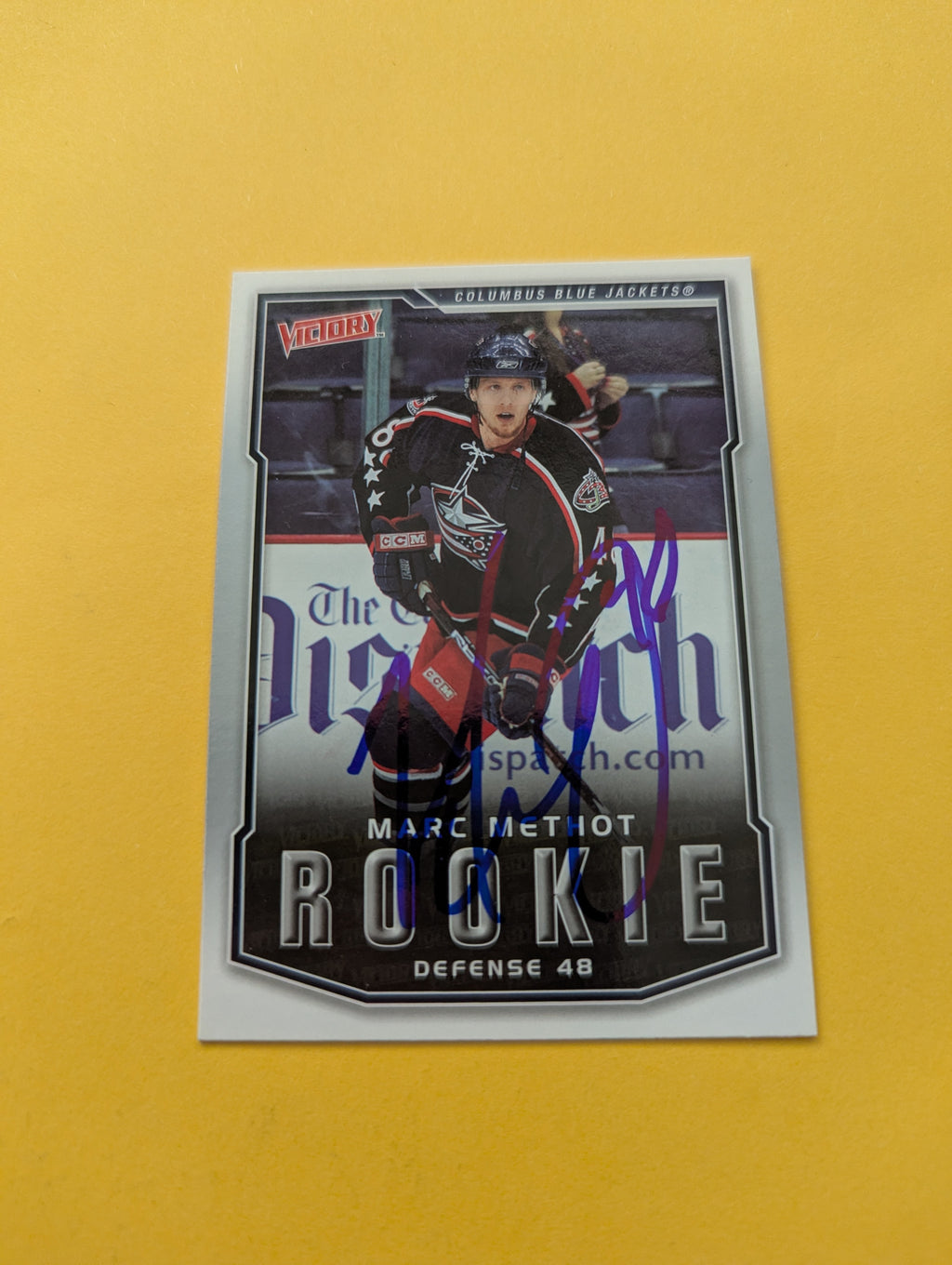 Marc Methot Signed Columbus Blue Jackets Rookie Card