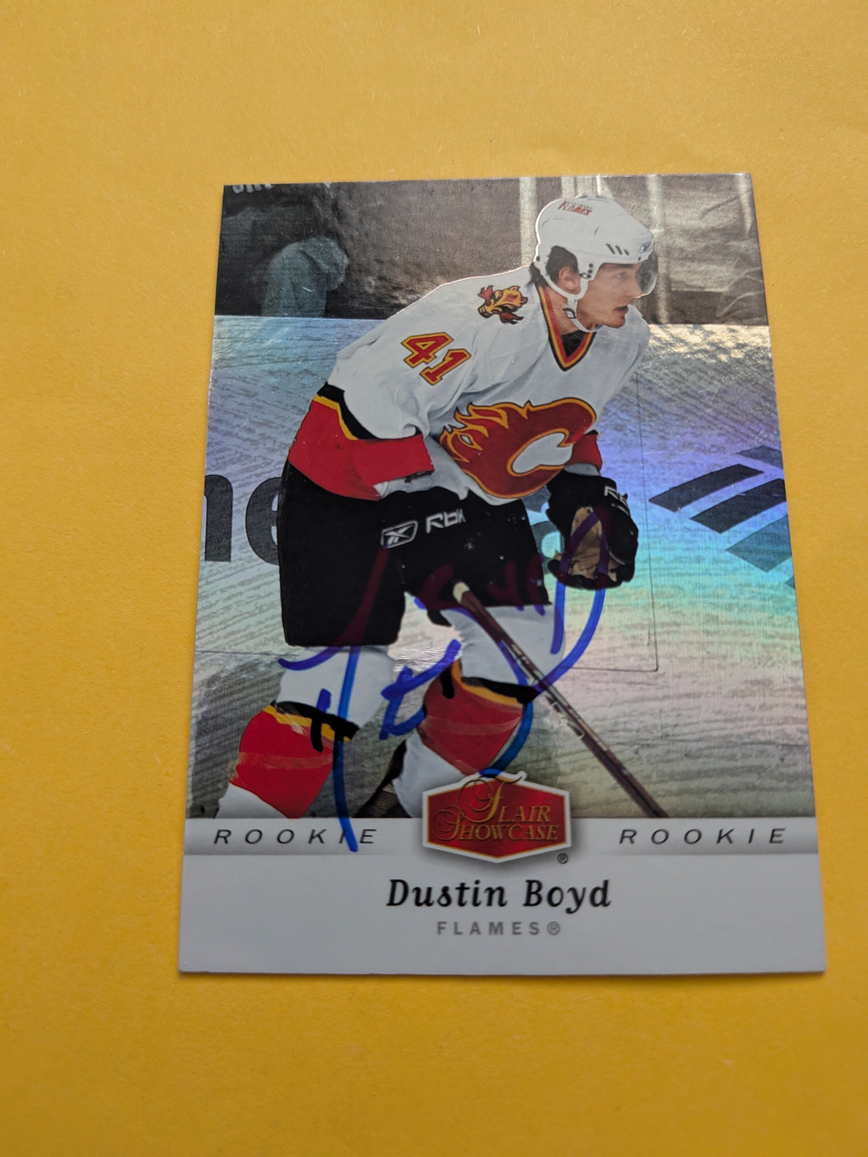 Dustin Boyd Signed Calgary Flames Rookie Card A