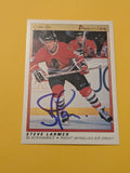 Steve Larmer Signed Chicago Blackhawks Card M