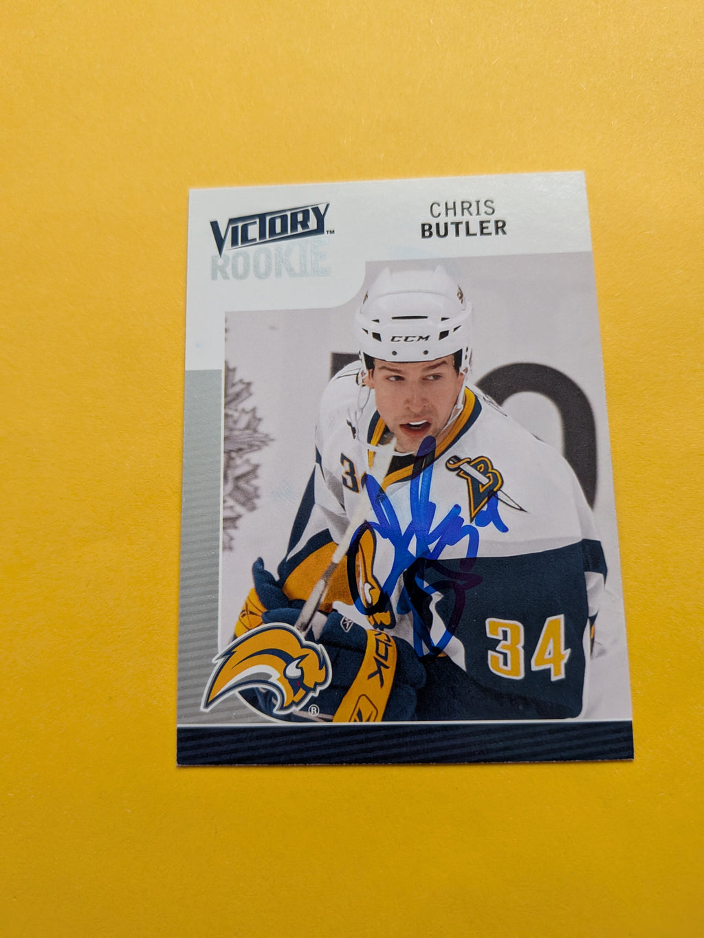 Chris Butler Signed Buffalo Sabres Rookie Card E