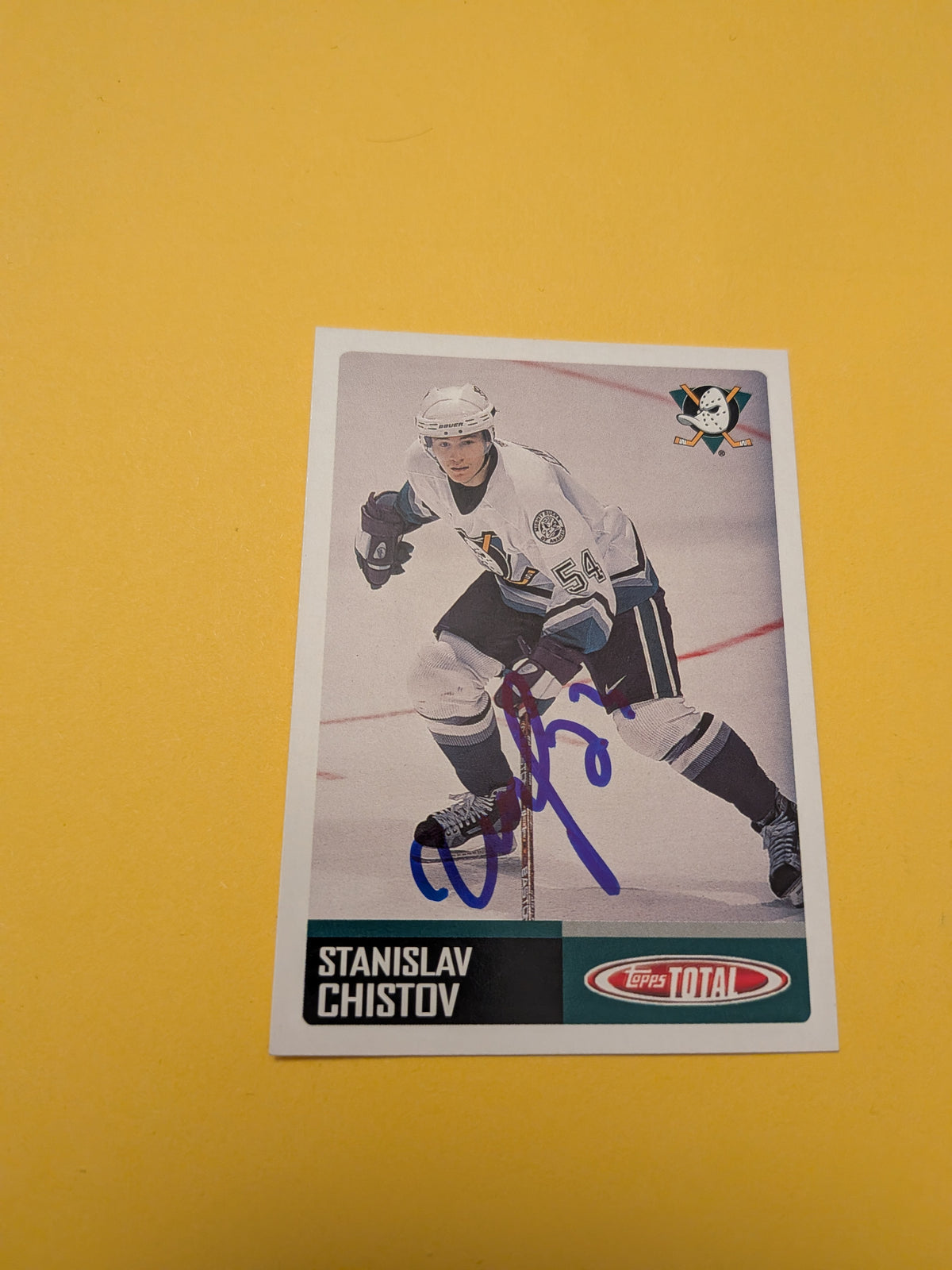 Stanislav Chistov Signed Anaheim Ducks Card A
