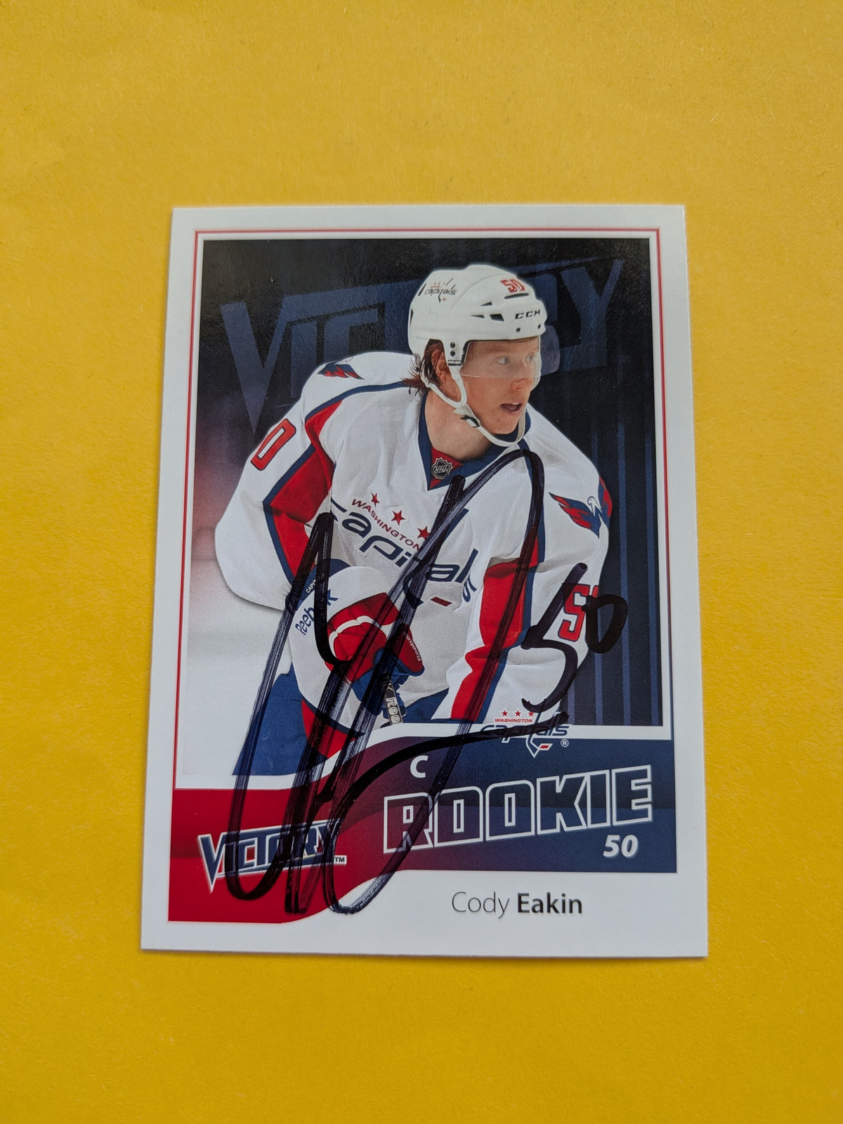 Cody Eakin Signed Washington Capitals Rookie Card C