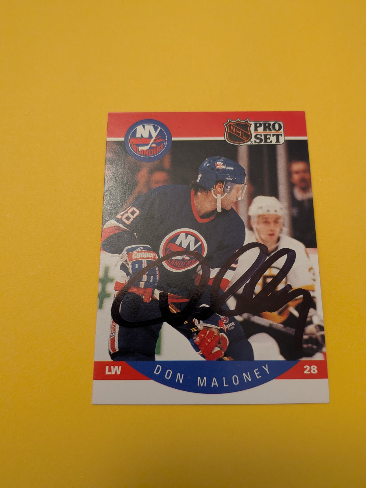 Don Maloney Signed New York Islanders Card A
