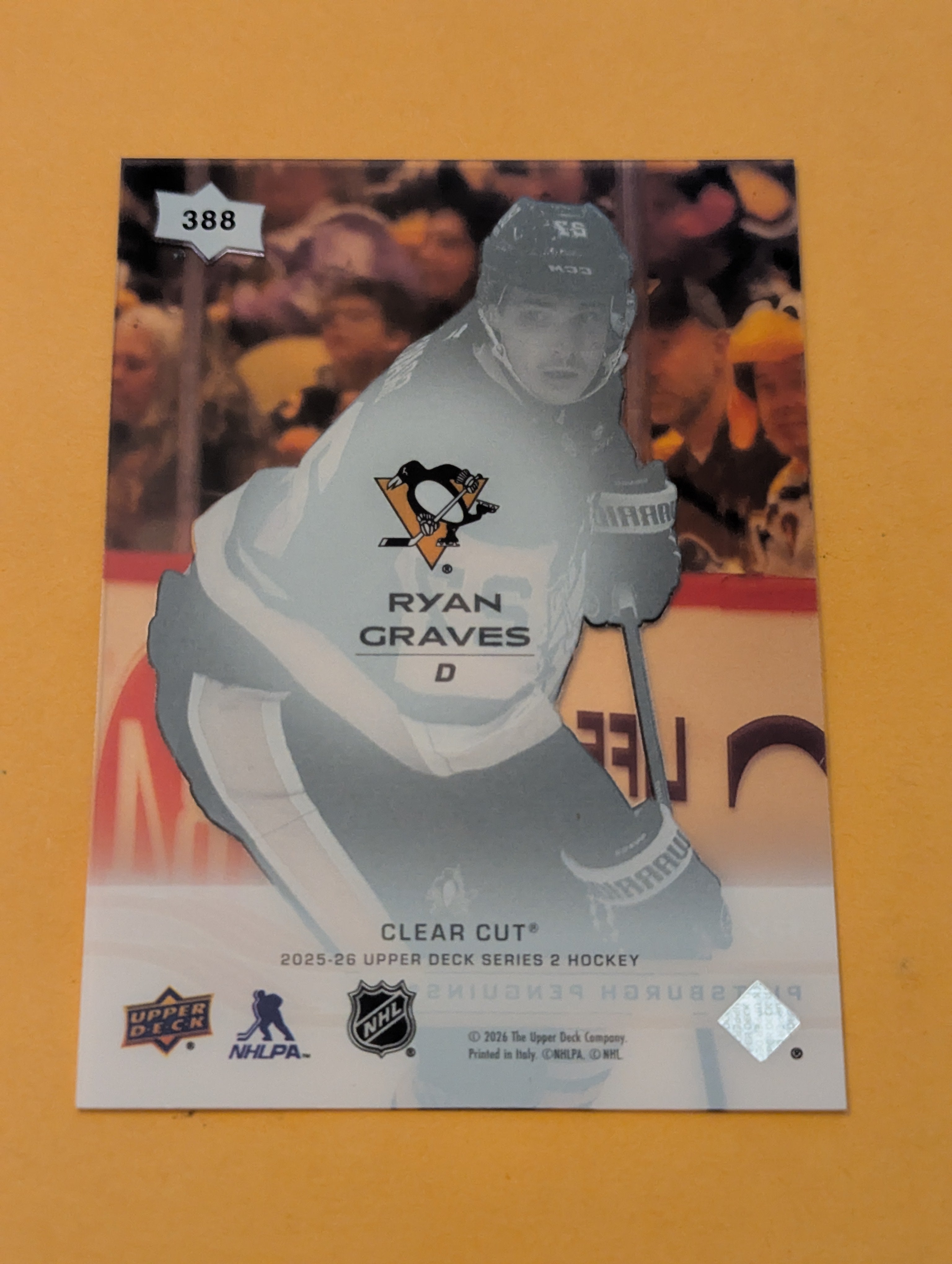 Ryan Graves 25-26 Upper Deck Clear Cut Card