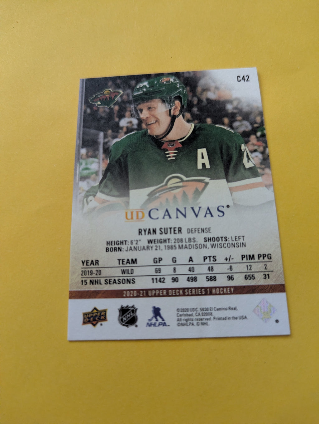 Ryan Suter 20-21 Upper Deck UD Canvas Card
