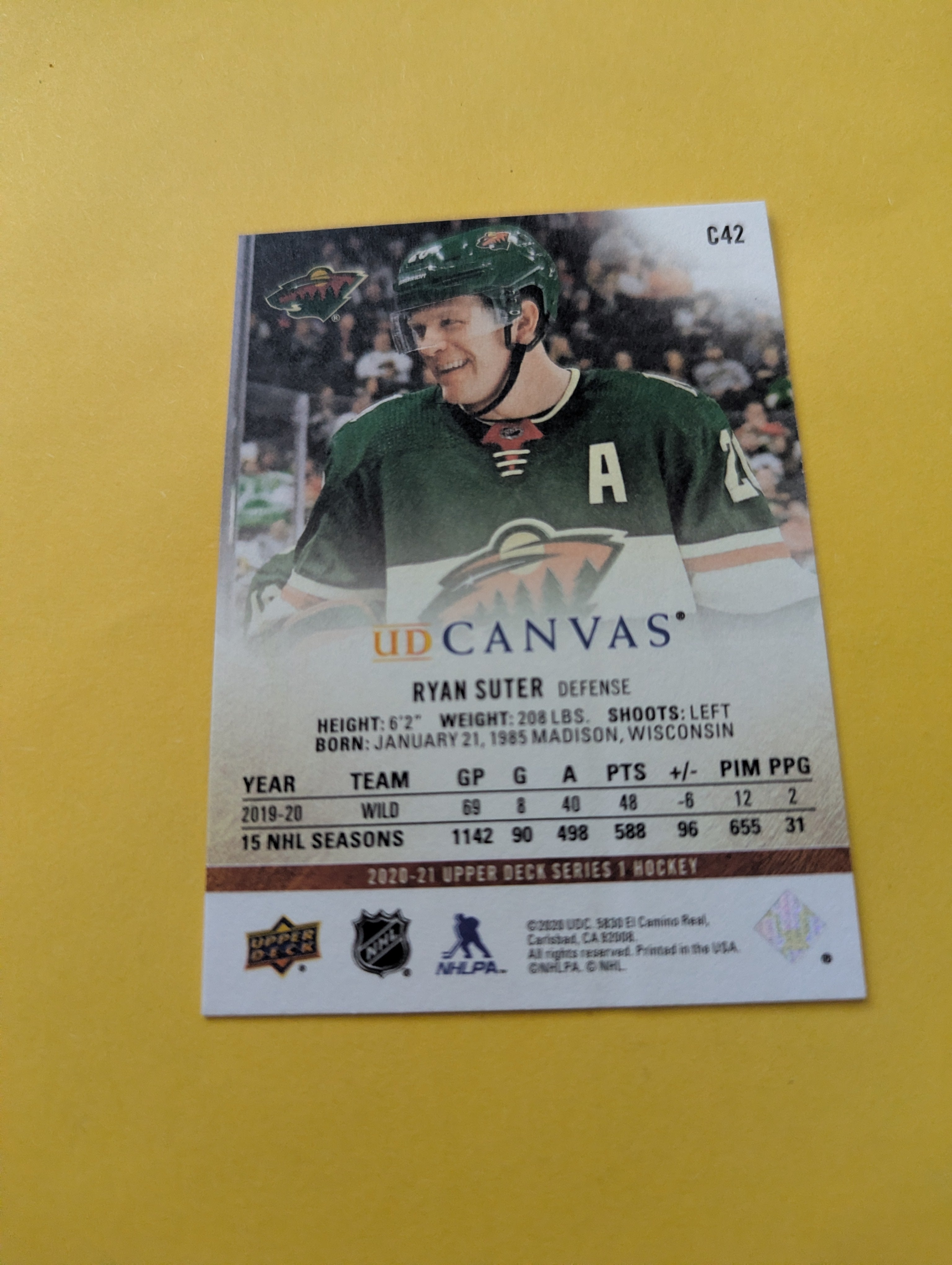 Ryan Suter 20-21 Upper Deck UD Canvas Card