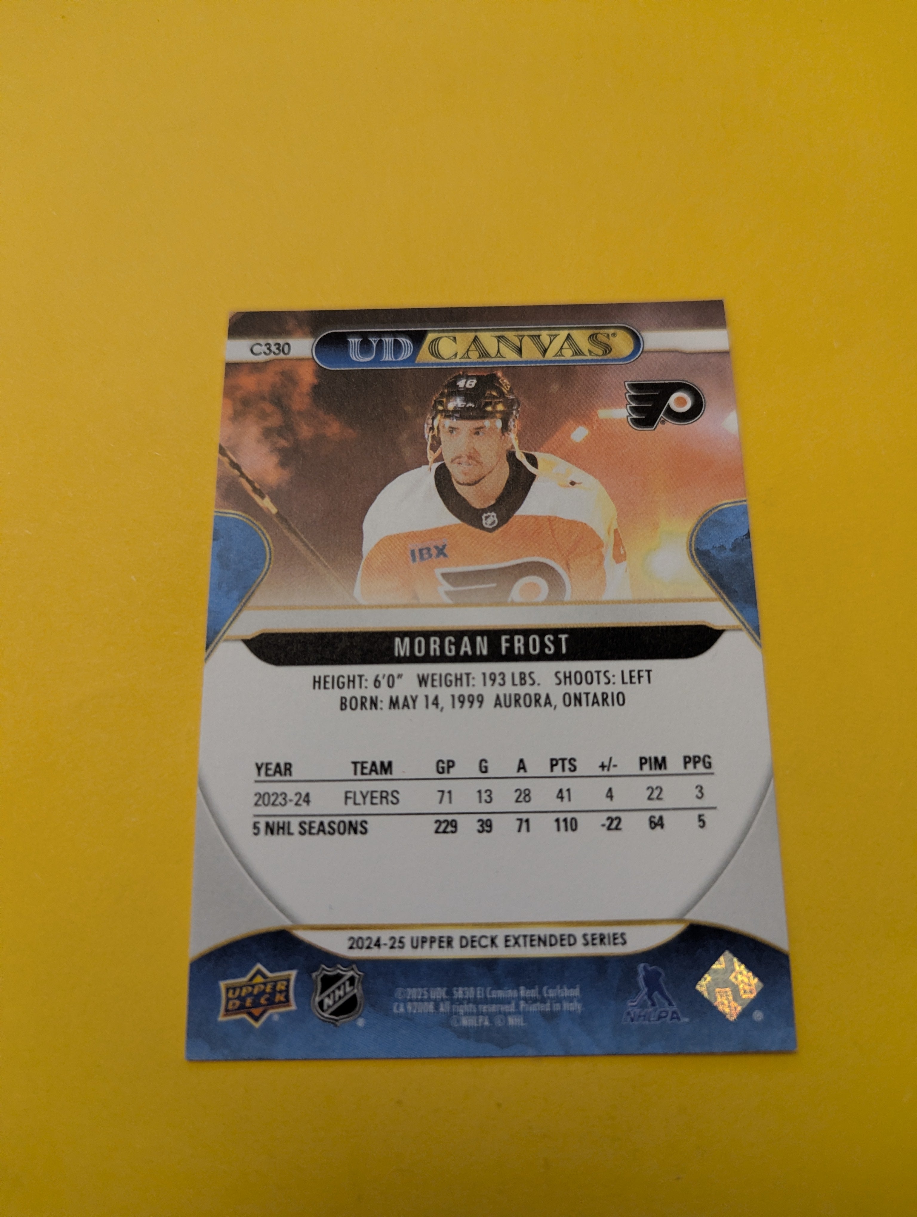 Morgan Frost 24-25 Upper Deck UD Canvas Card