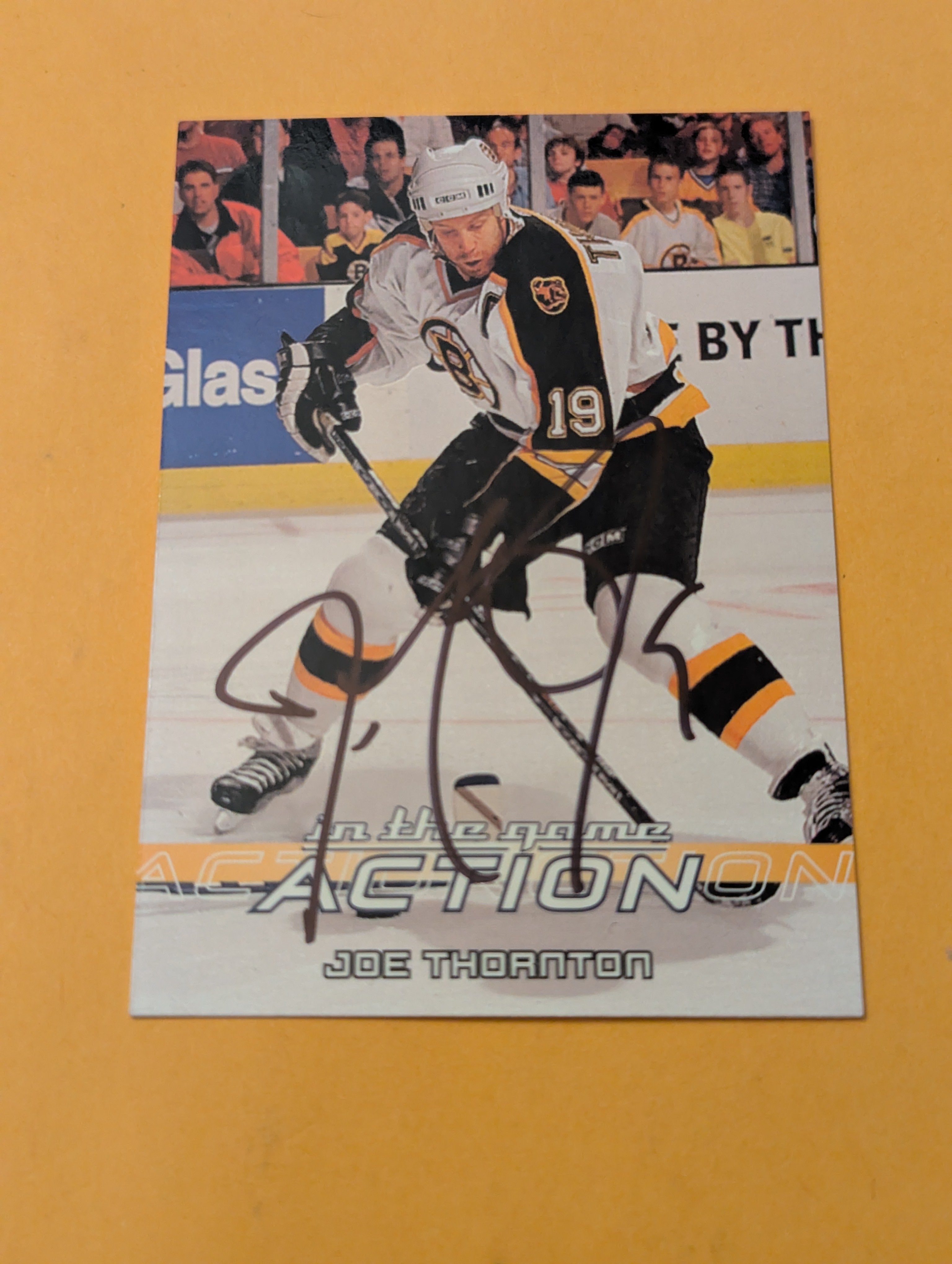 Joe Thornton Signed Boston Bruins Card
