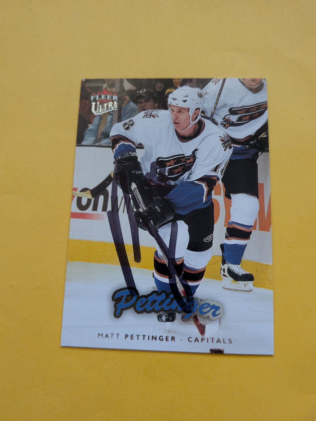 Matt Pettinger Signed Washington Capitals Card H