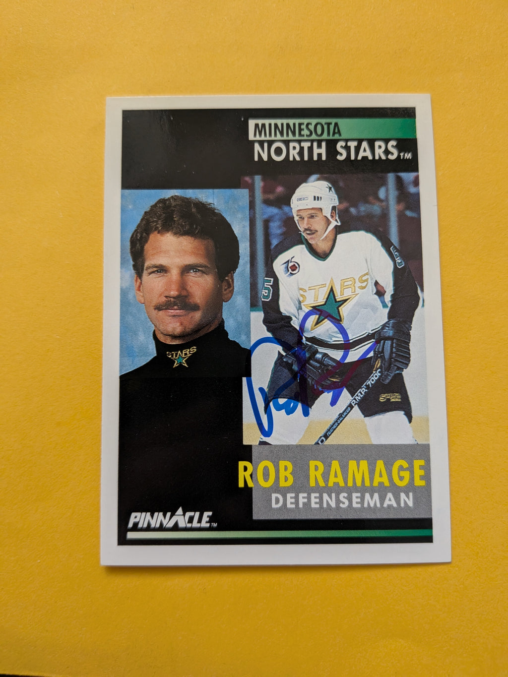 Rob Ramage Signed Minnesota North Stars Card A