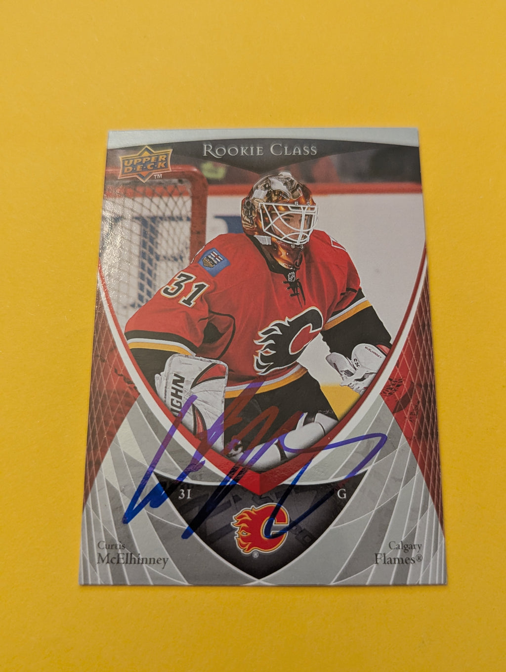 Curtis Mcelhinney Signed Calgary Flames Rookie Card