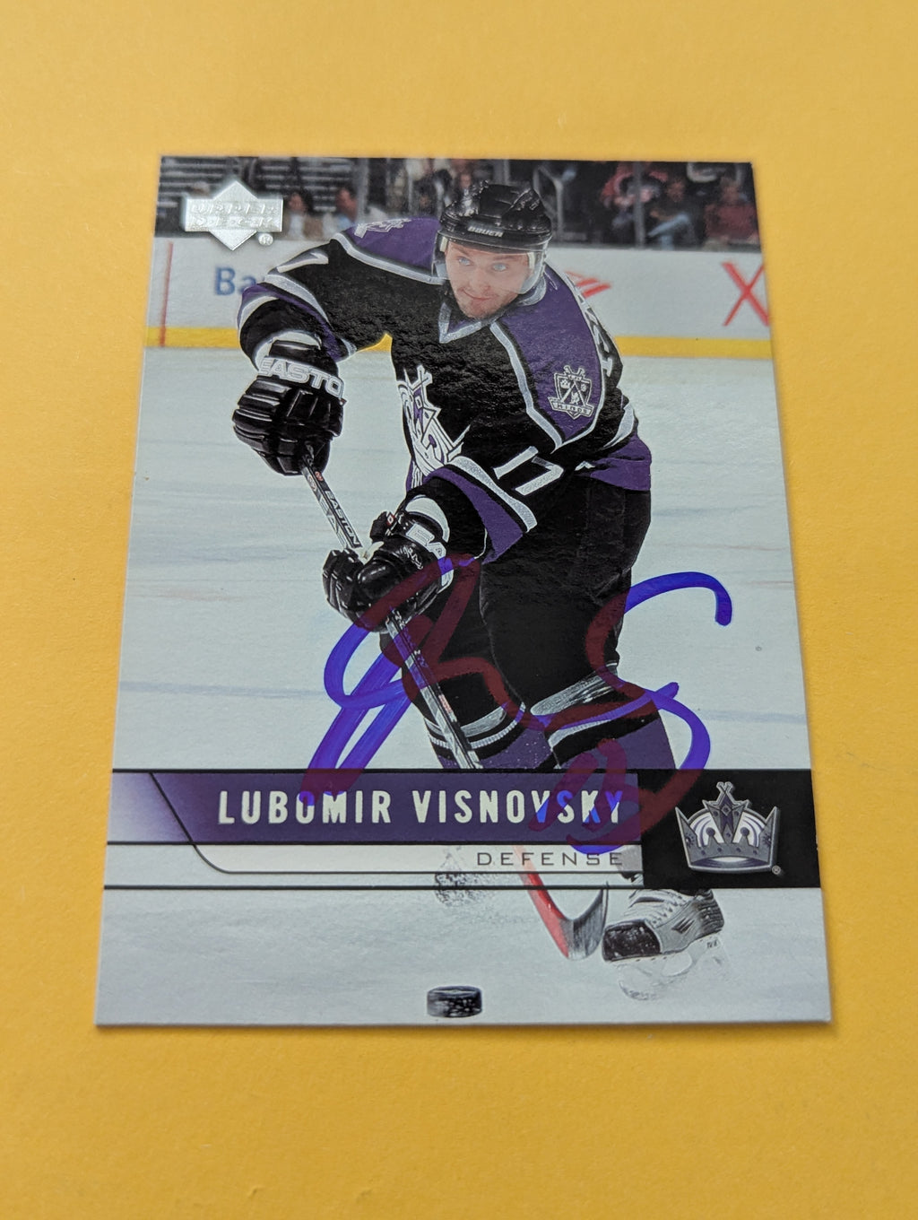 Lubomir Visnovsky Signed Los Angeles Kings Card