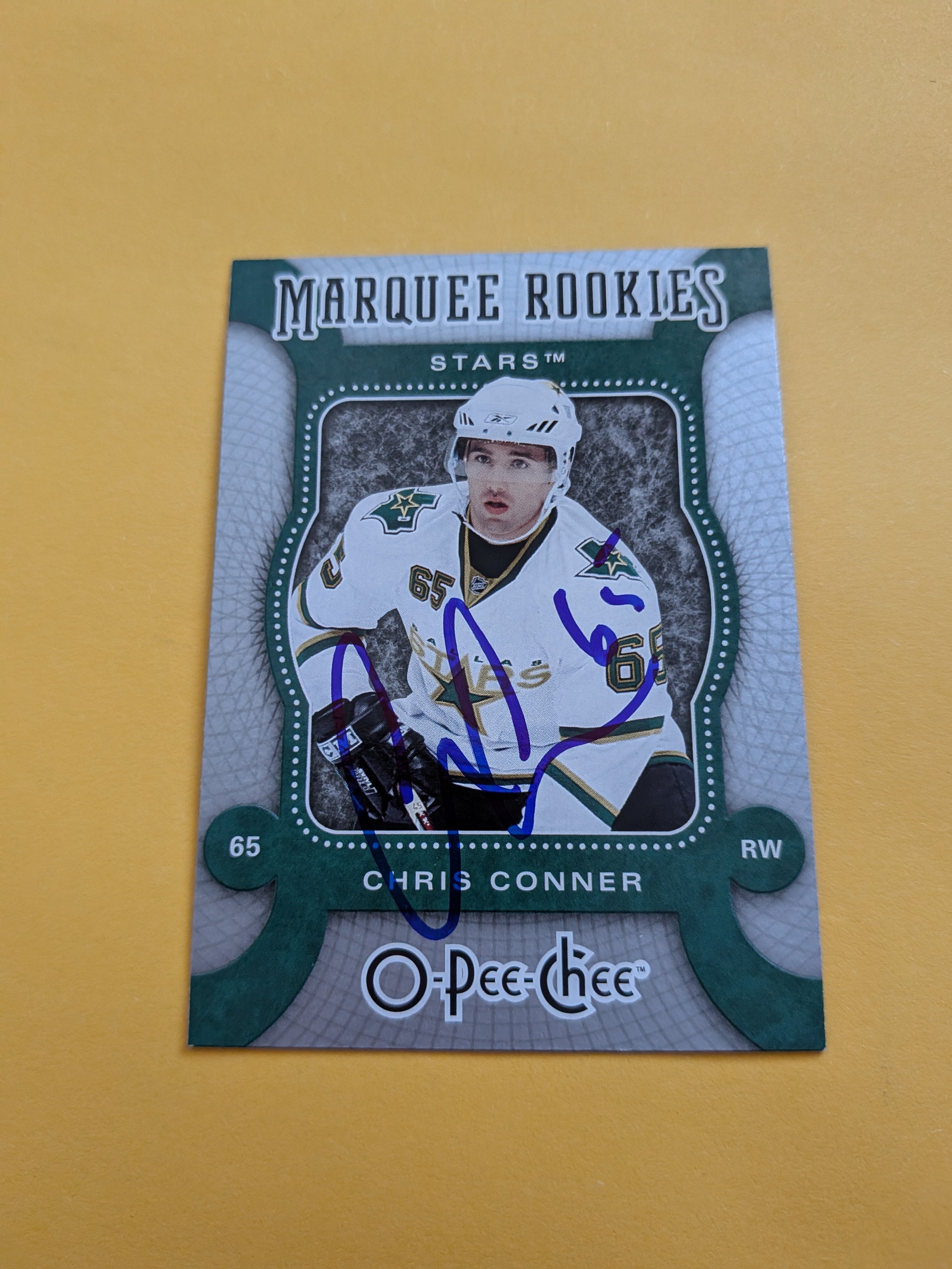 Chris Conner Signed Dallas Stars Rookie Card A