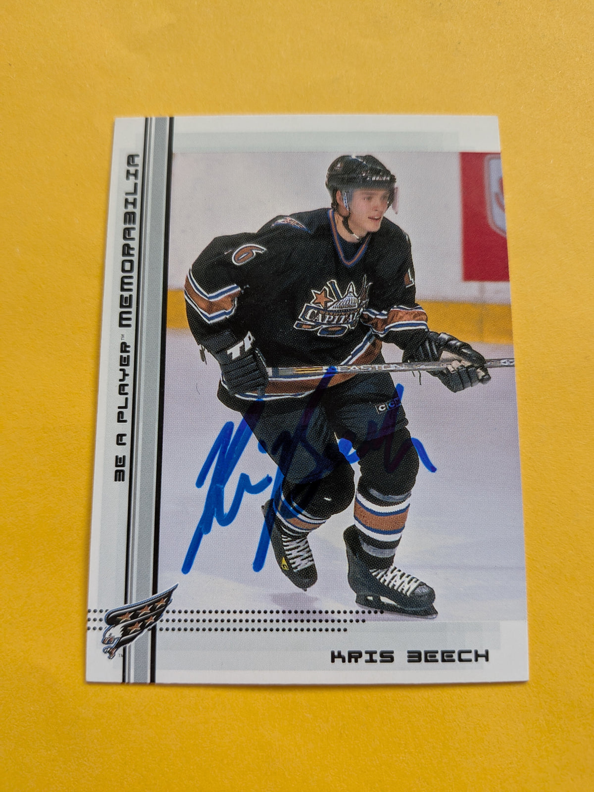 Kris Beech Signed Washington Capitals Card A