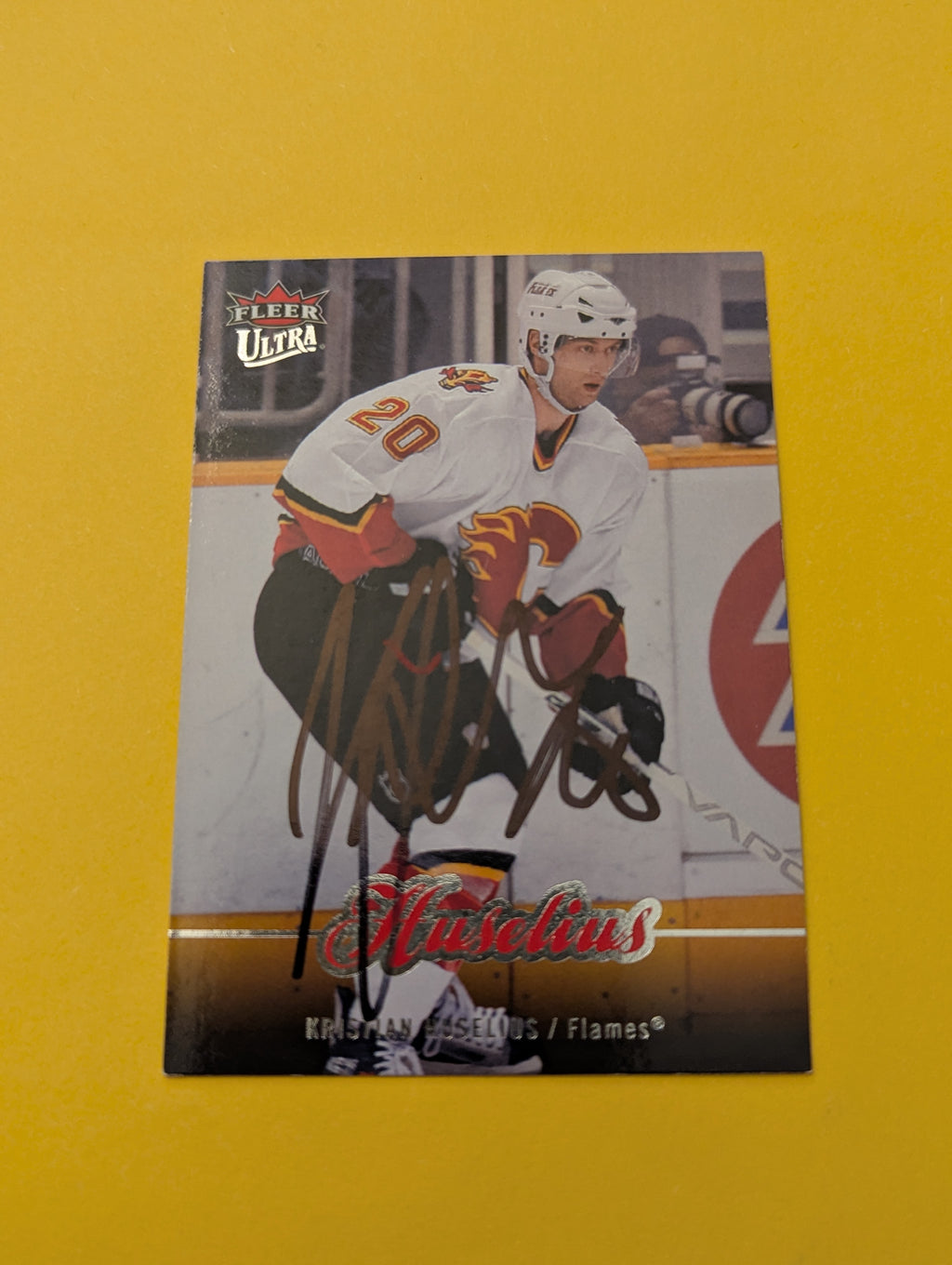 Kristian Huselius Signed Calgary Flames Card