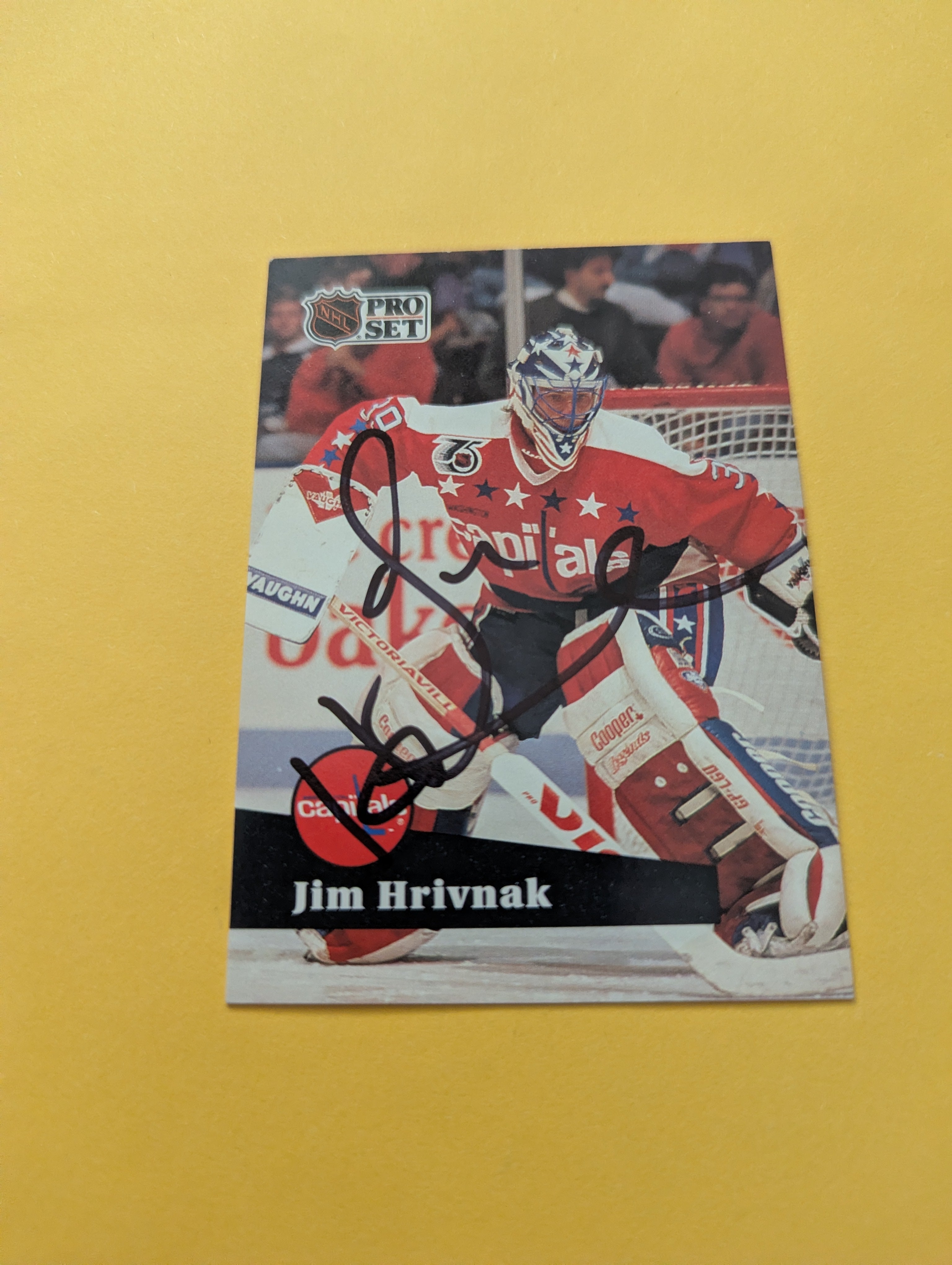 Jim Hrivnak Signed Washington Capitals Card
