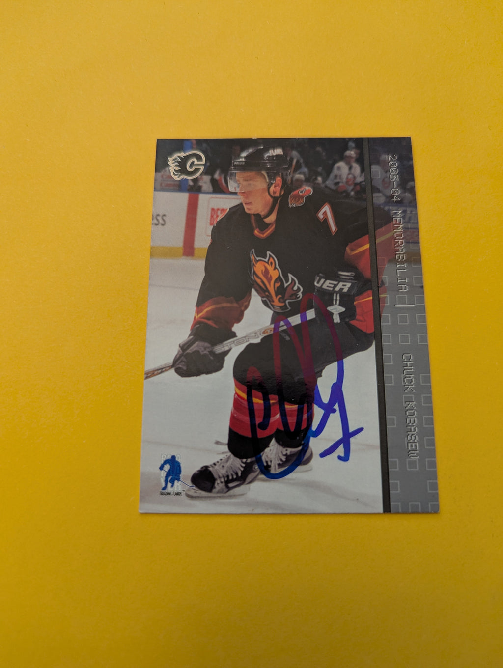 Chuck Kobasew Signed Calgary Flames Card