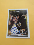 Garry Galley Signed Boston Bruins Card D