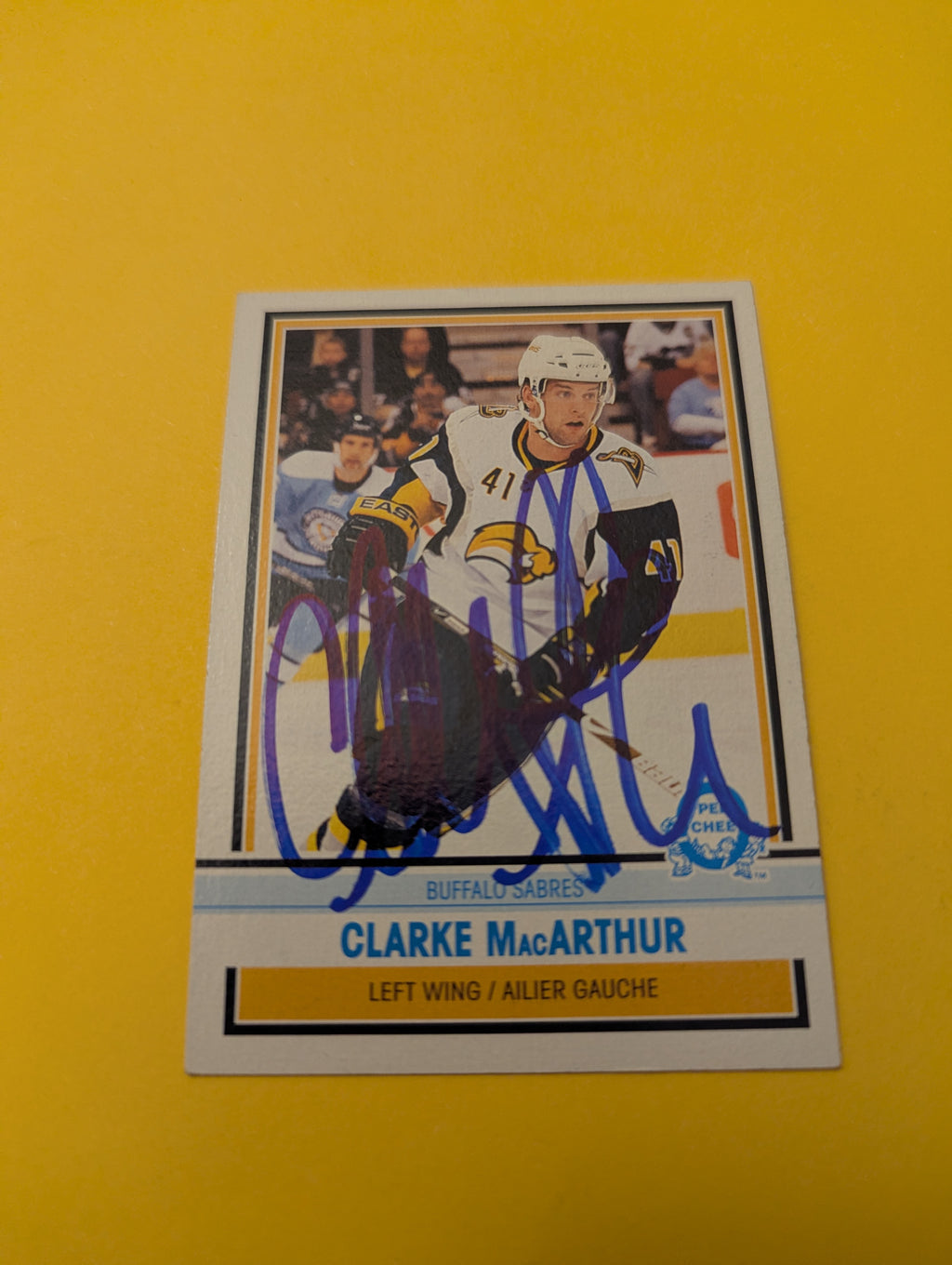 Clarke MacArthur Signed Buffalo Sabres Card