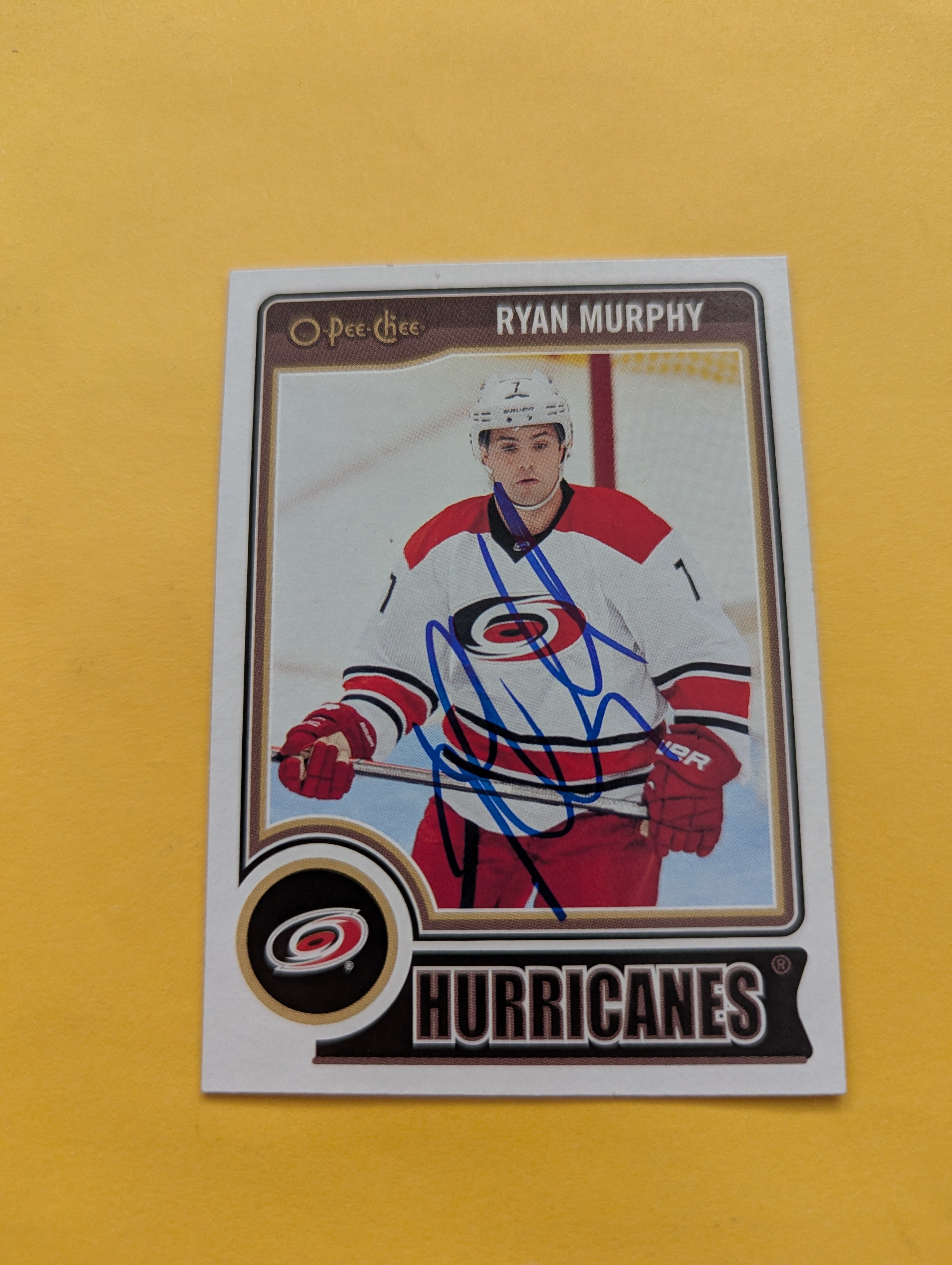 Ryan Murphy Signed Carolina Hurricanes Card