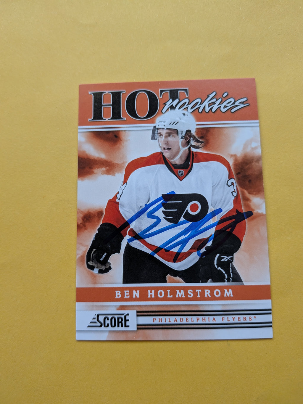 Ben Holmstrom Signed Philadelphia Flyers Rookie Card D