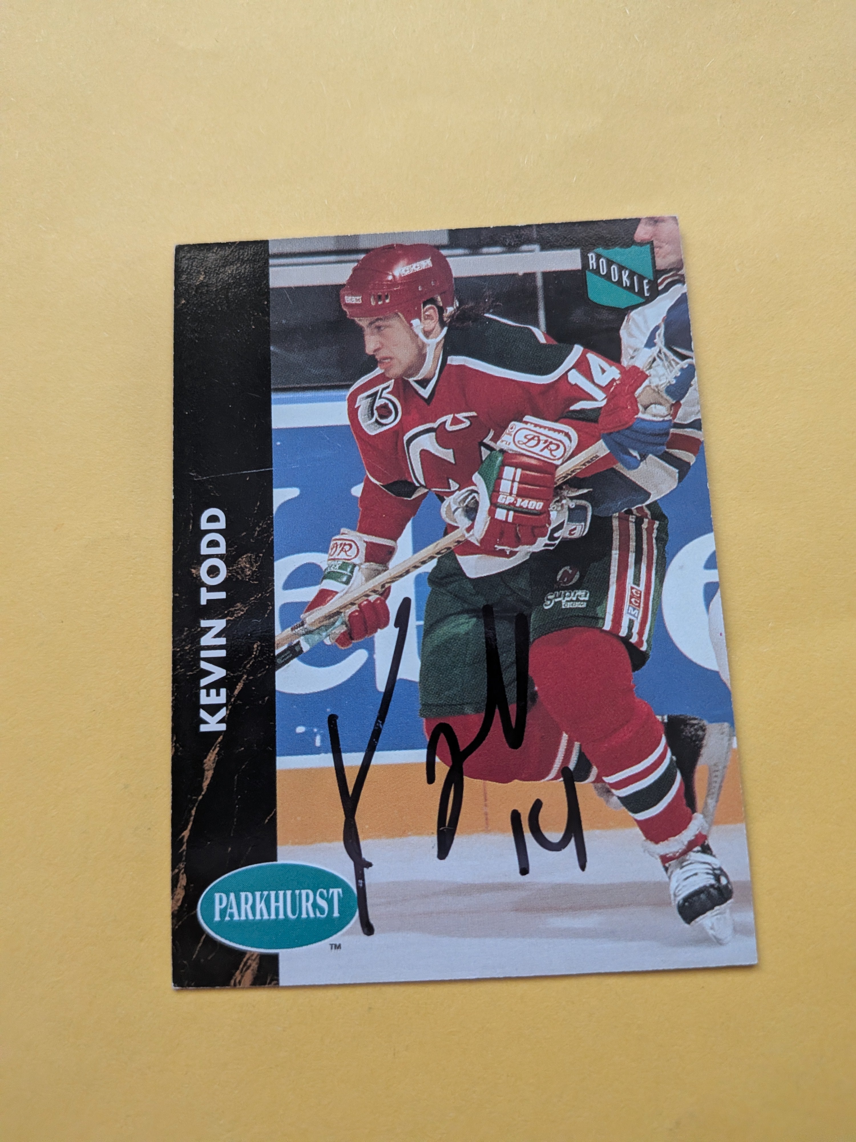 Kevin Todd Signed New Jersey Devils Rookie Card C