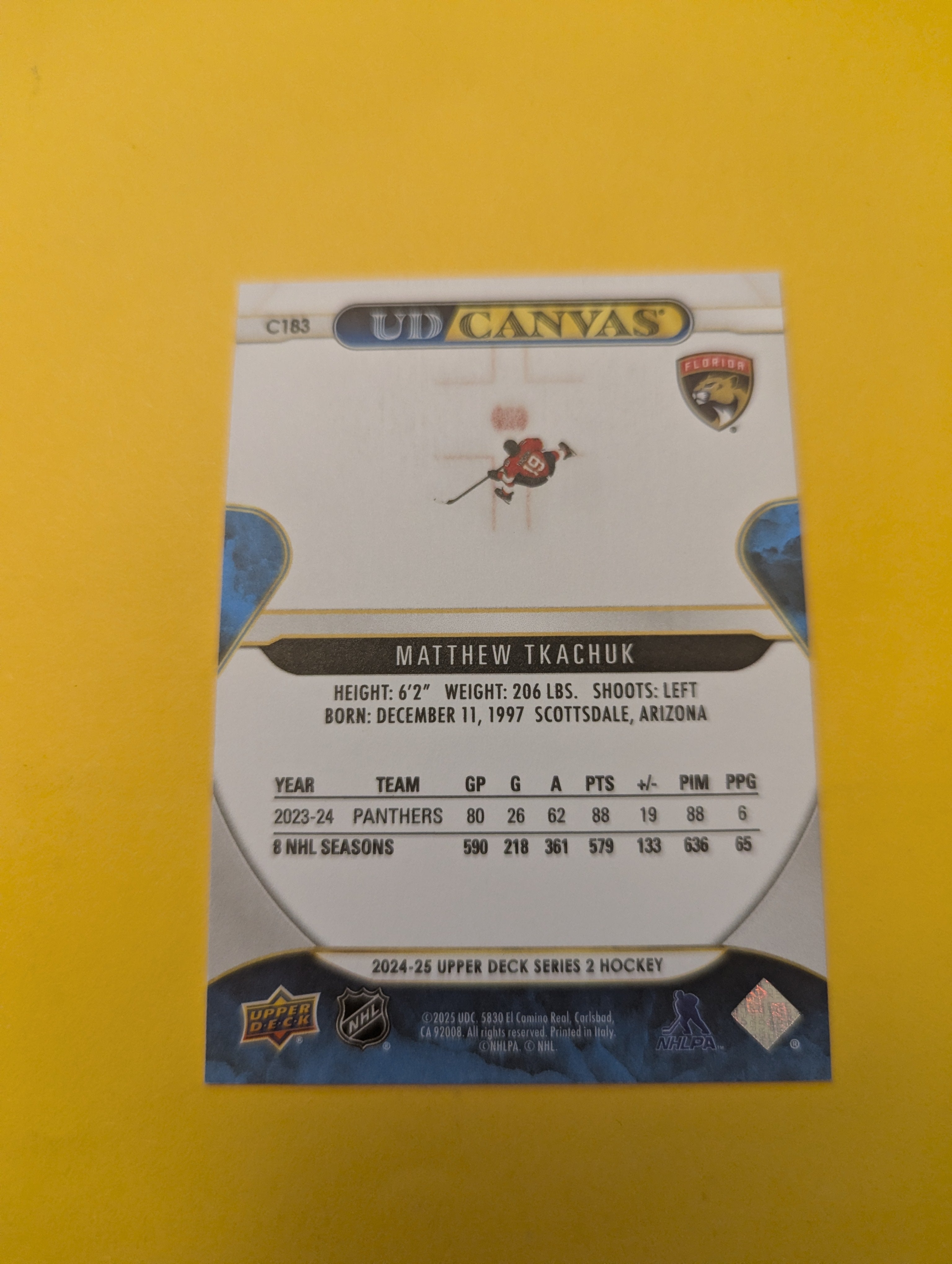 Matthew Tkachuk 24-25 Upper Deck UD Canvas Card