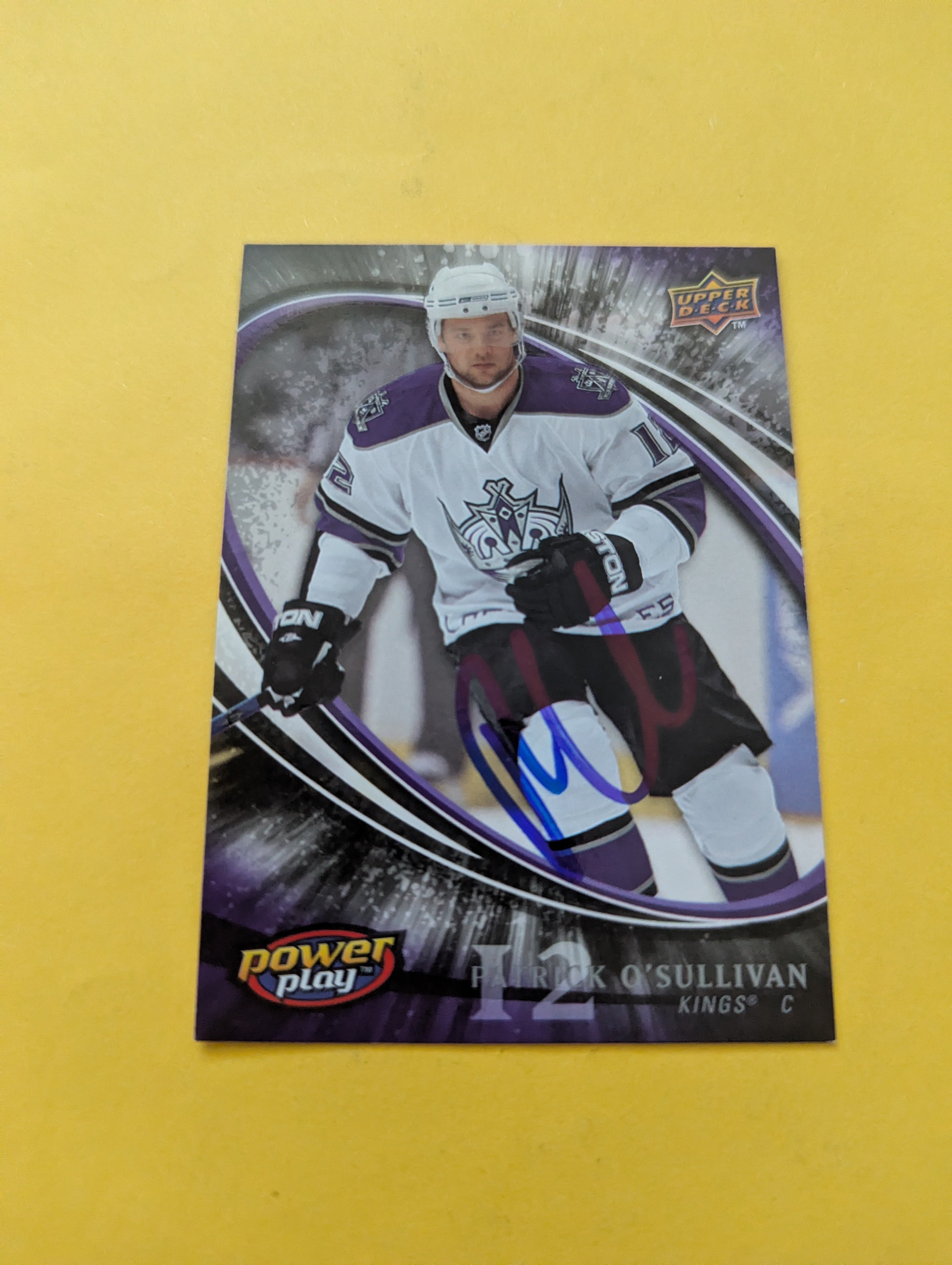 Patrick O'Sullivan Signed Los Angeles Kings Card B