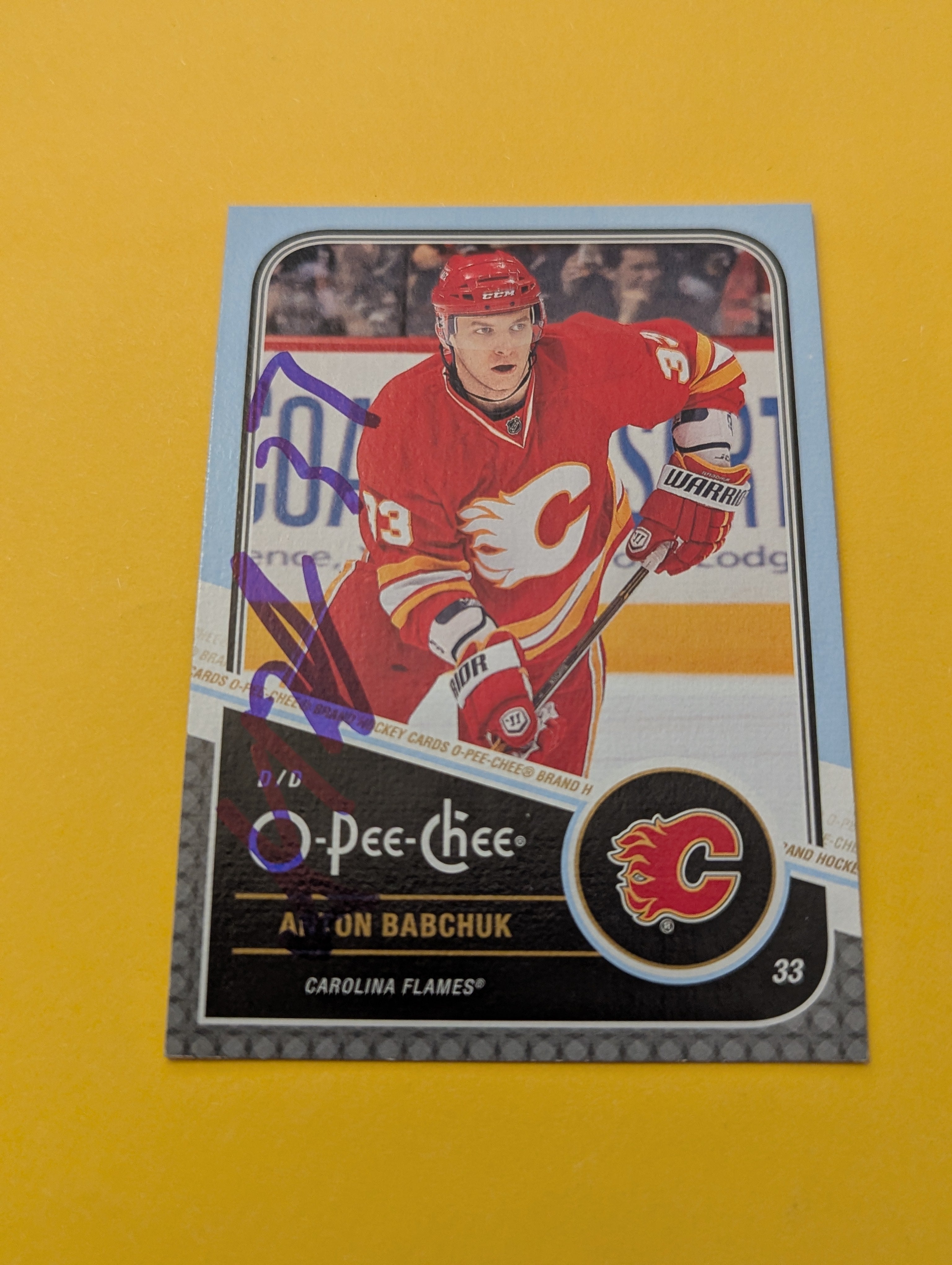 Anton Babchuk Signed Calgary Flames Card