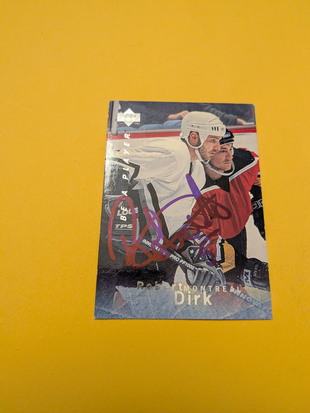 Robert Dirk Signed Anaheim Ducks Card A