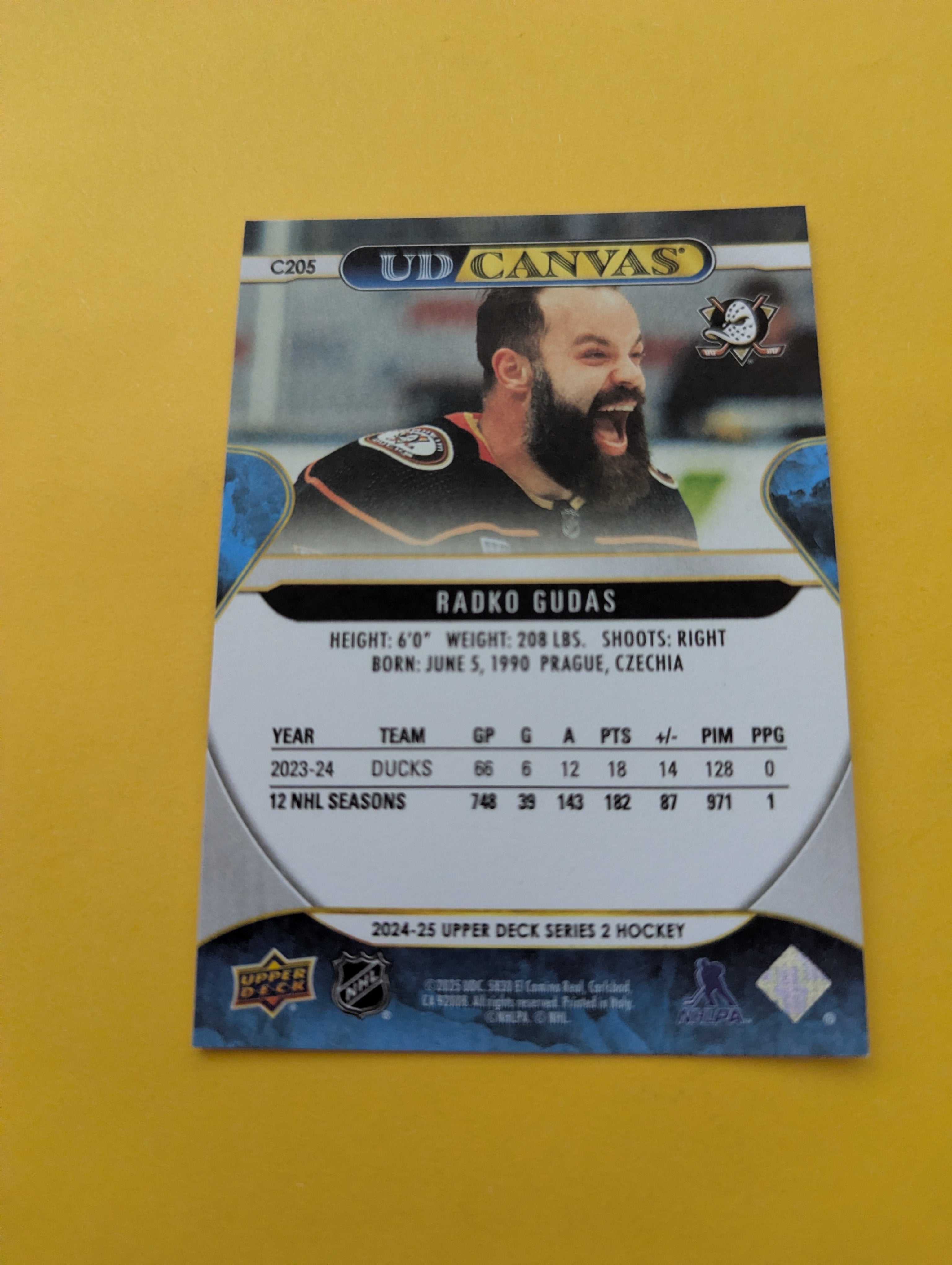 Radko Gudas 24-25 Upper Deck UD Canvas Card