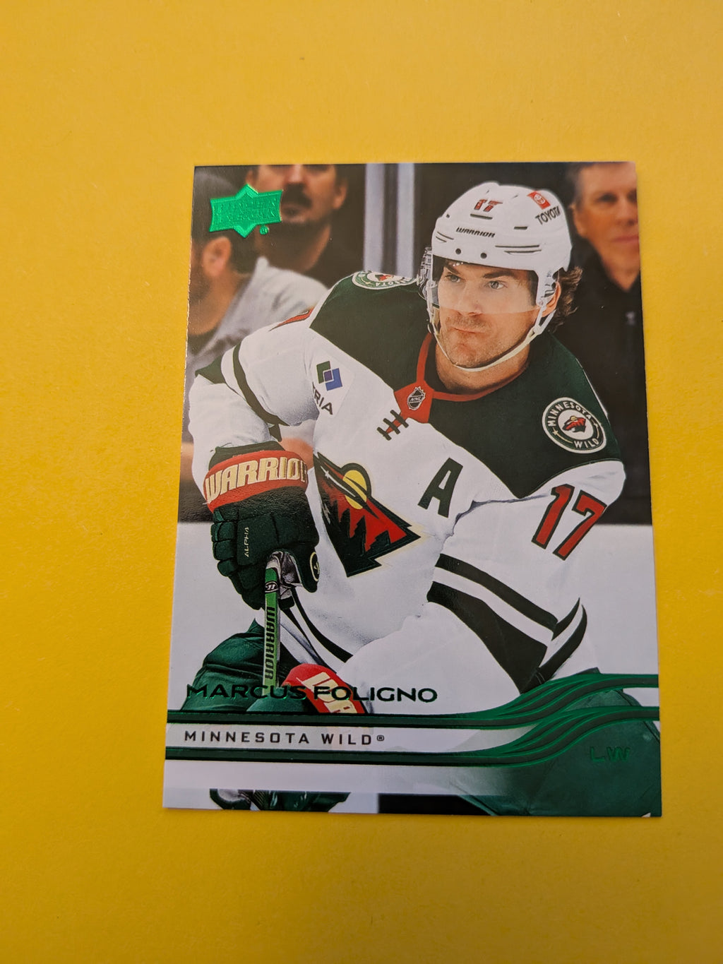Marcus Foligno 25-26 Upper Deck Green Holiday Card