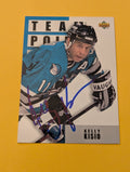 Kelly Kisio Signed San Jose Sharks Card