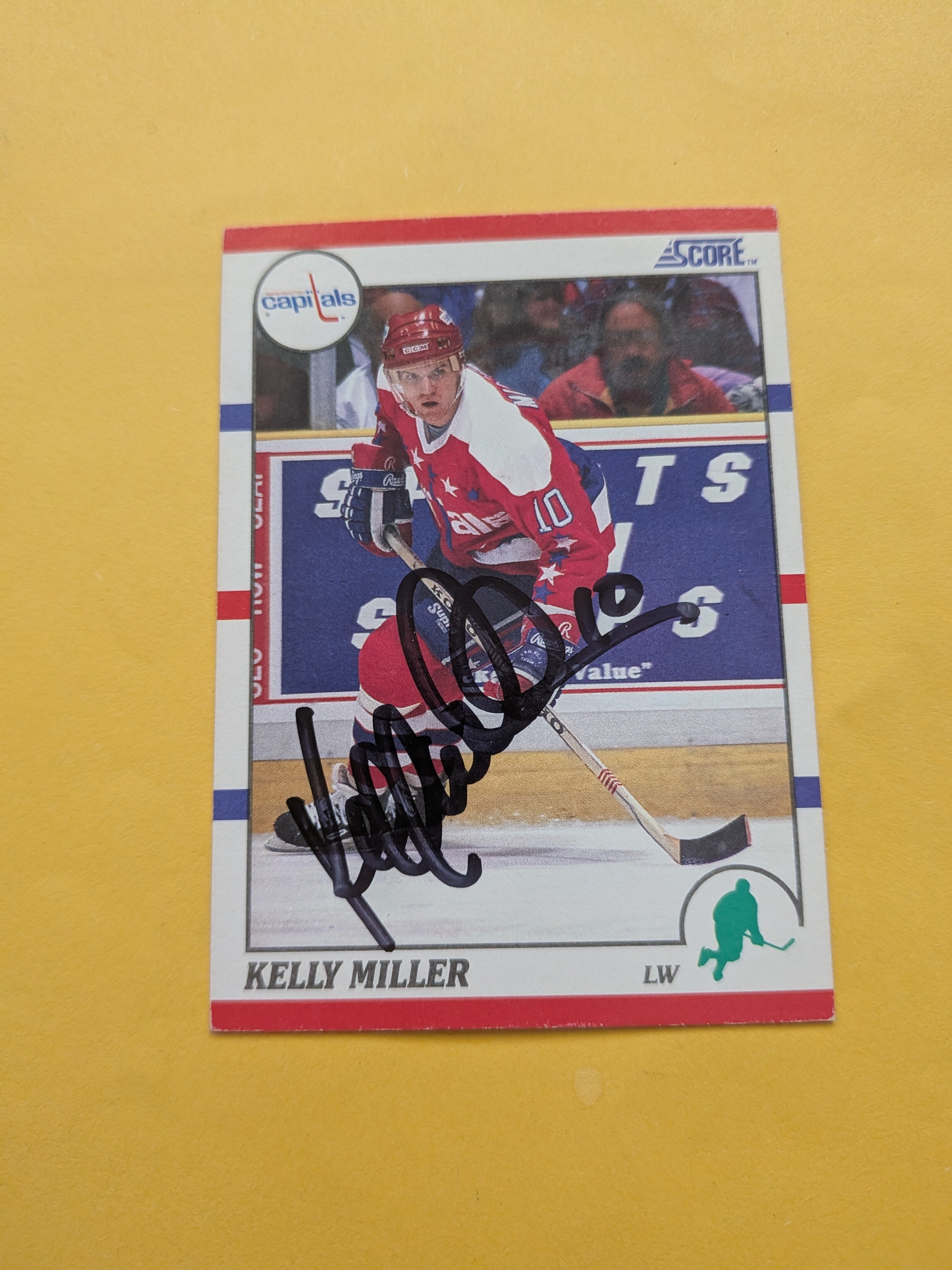 Kelly Miller Signed Washington Capitals Card D