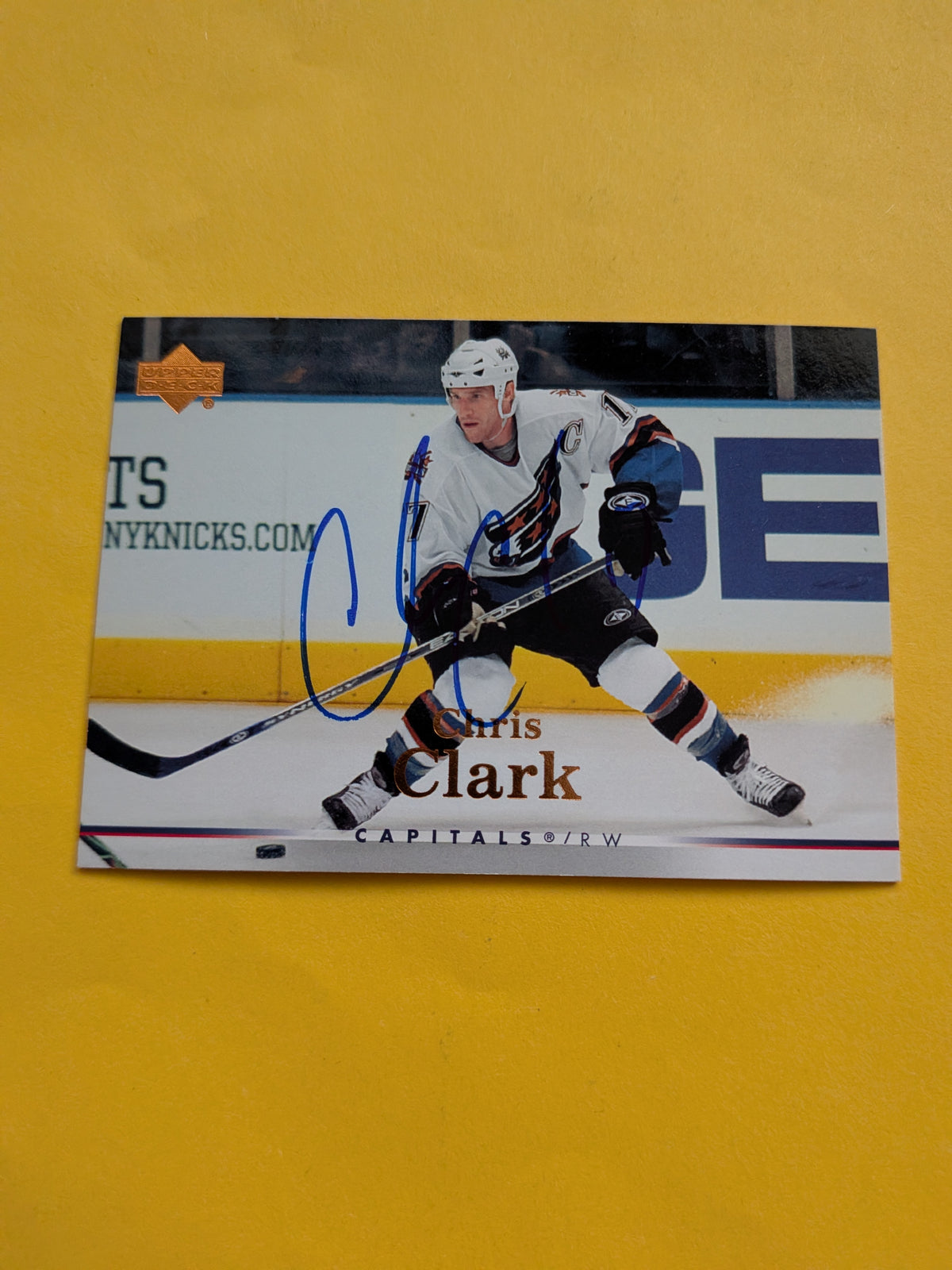 Chris Clark Signed Washington Capitals Card A