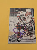 Steve Larmer Signed Chicago Blackhawks Card J