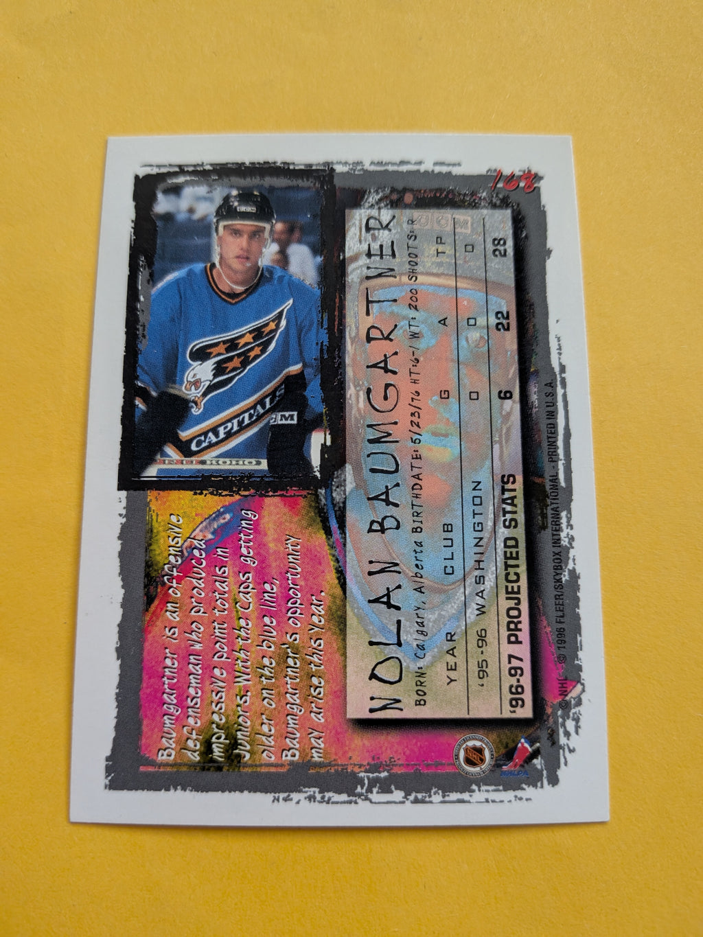 Nolan Baumgartner Signed Washington Capitals Card B