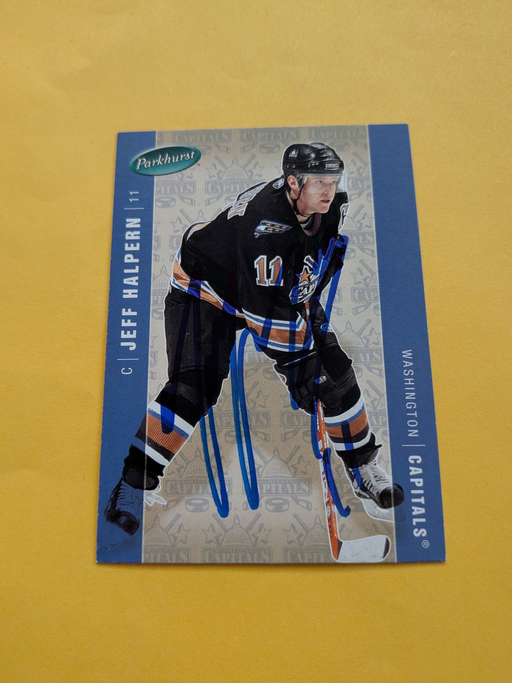 Jeff Halpern Signed Washington Capitals Card D