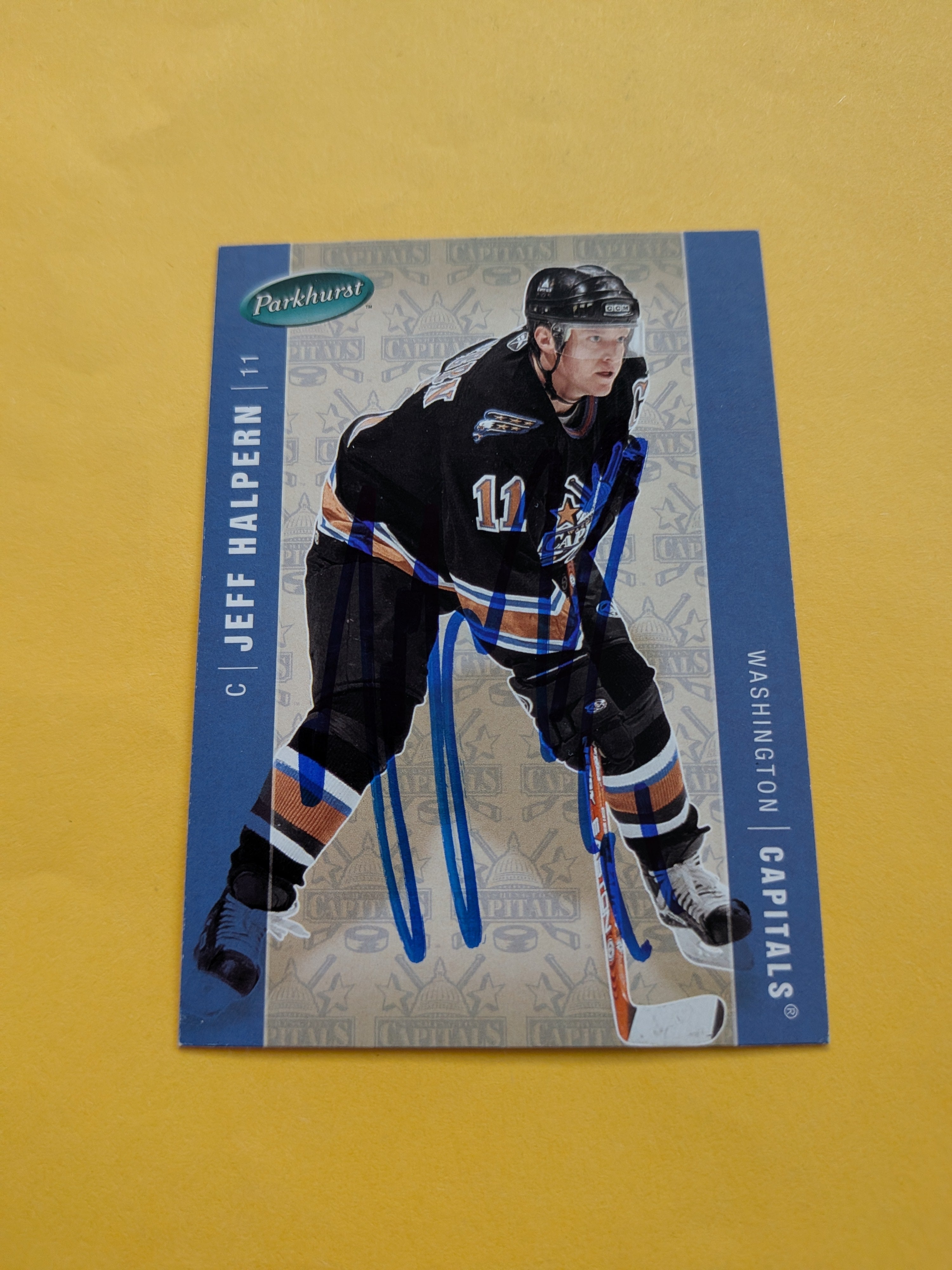 Jeff Halpern Signed Washington Capitals Card D