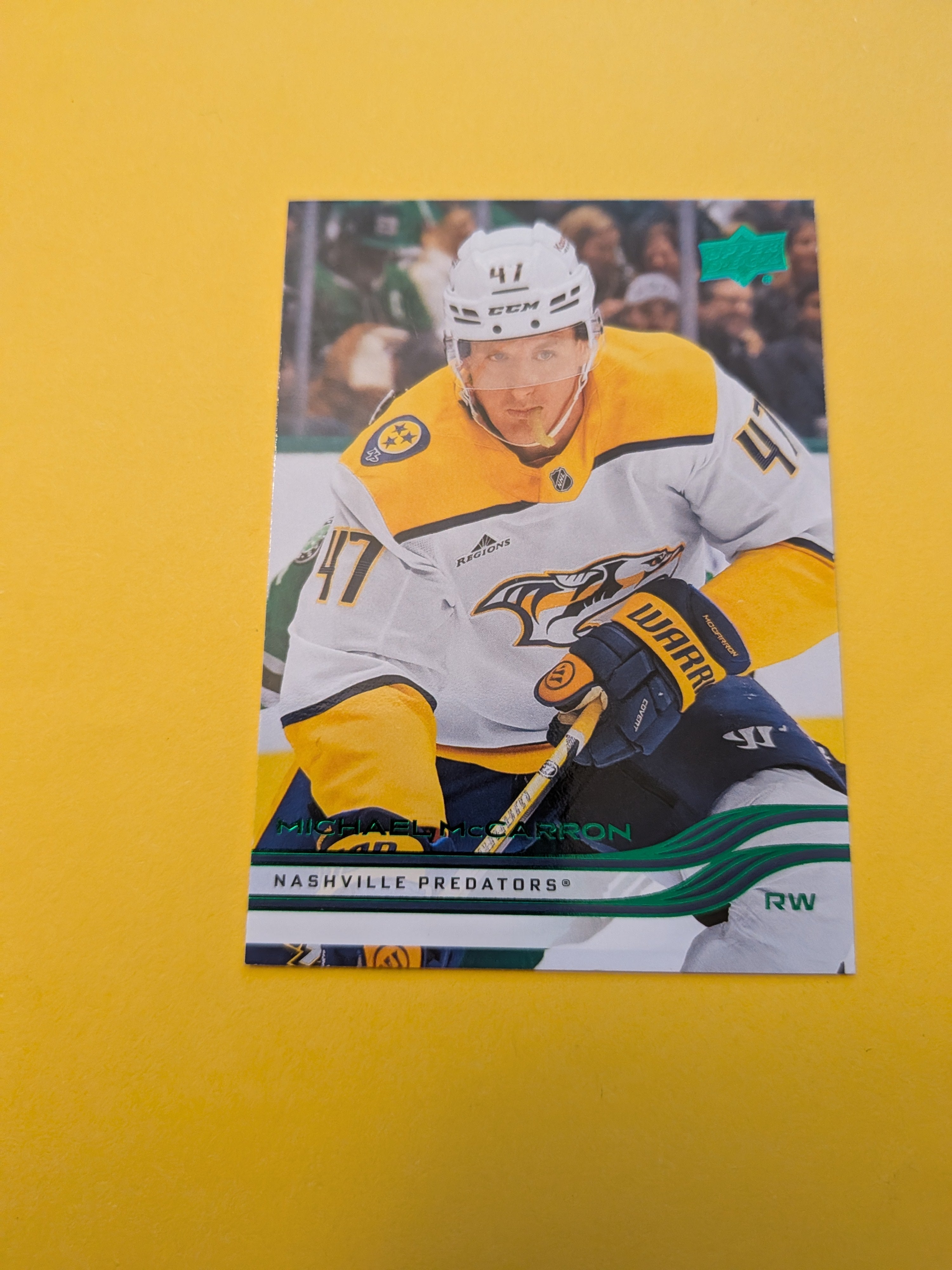 Michael McCarron 25-26 Upper Deck Green Holiday Card