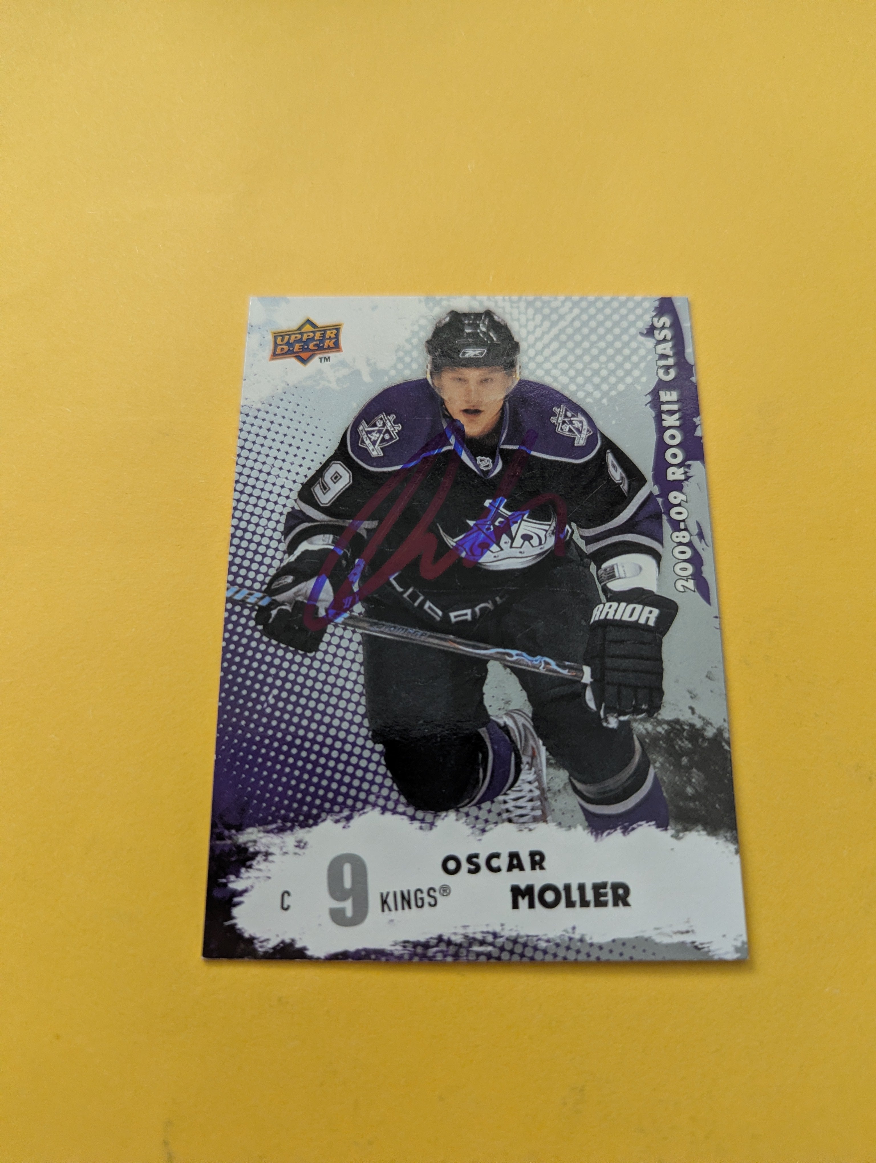 Oscar Moller Signed Los Angeles Kings Rookie Card