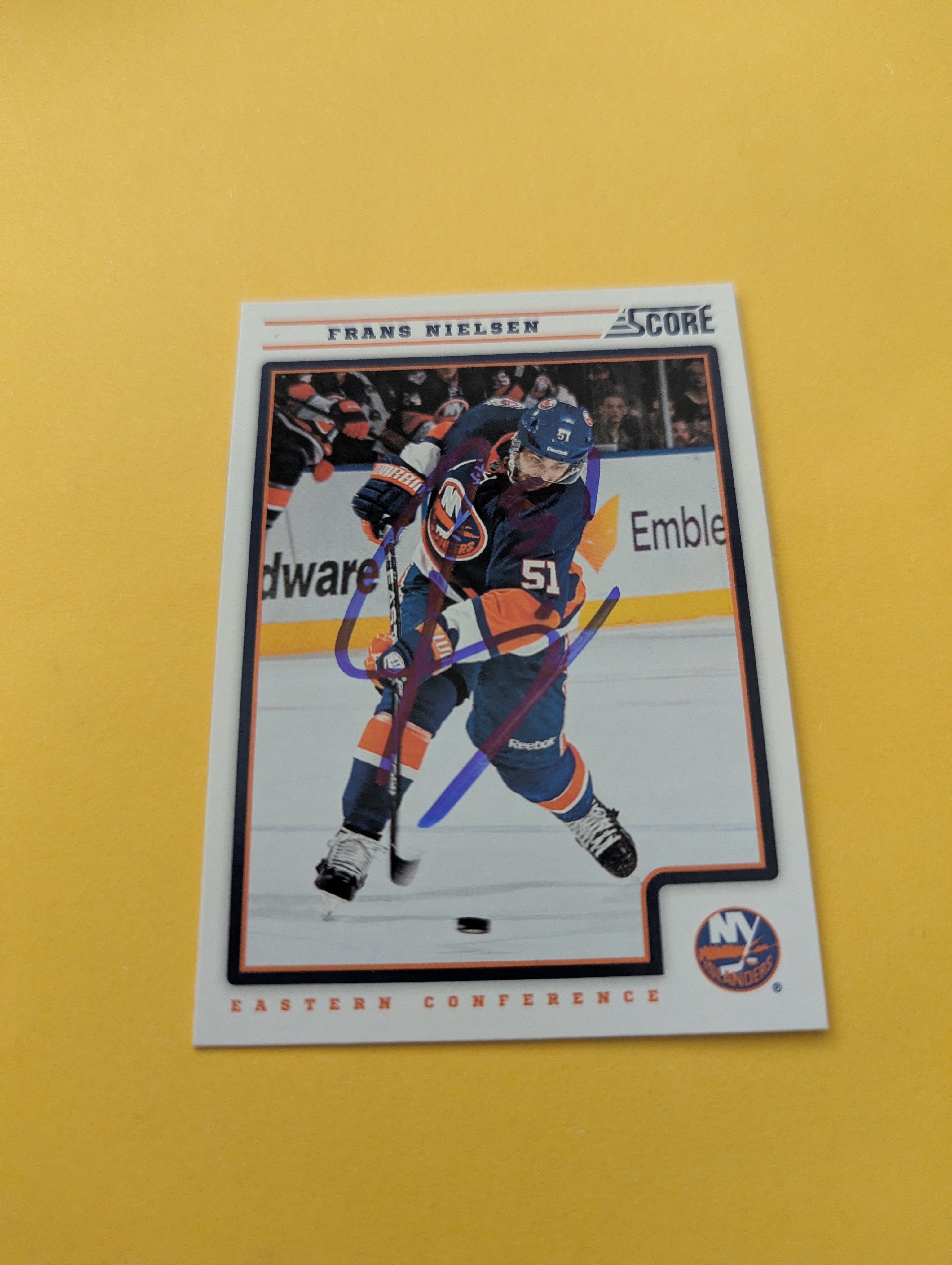 Frans Nielsen Signed New York Islanders Card