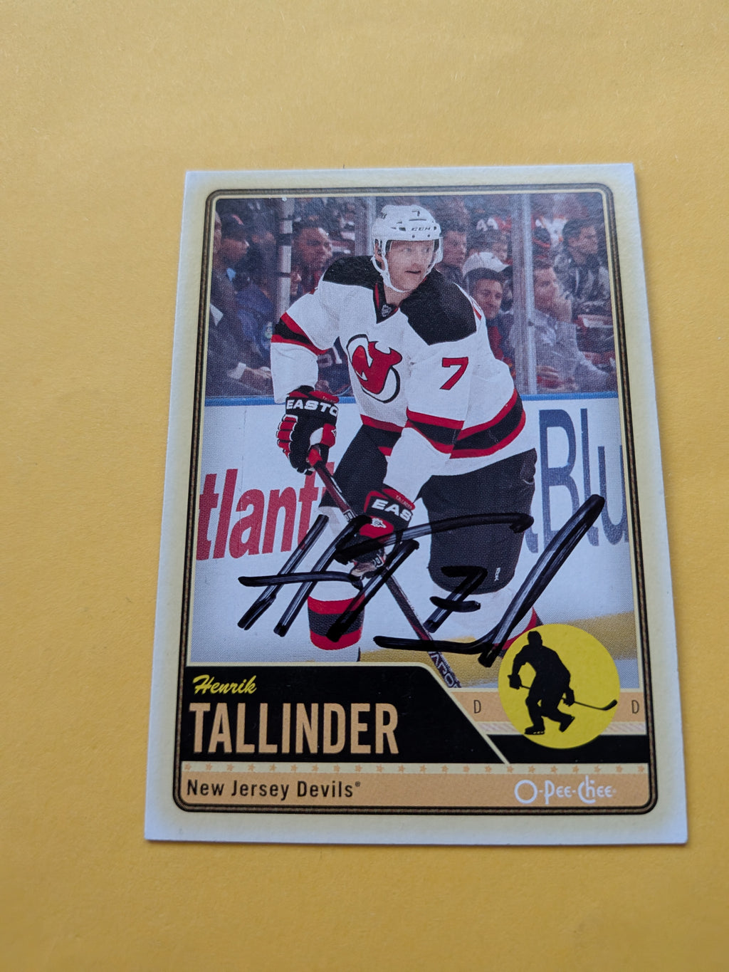 Henrik Tallinder Signed New Jersey Devils Card C