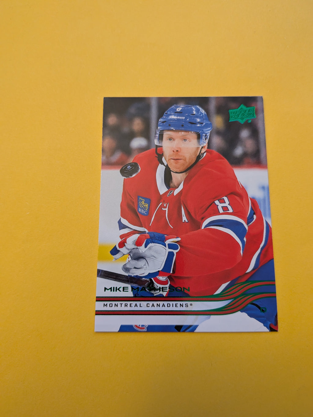 Mike Matheson 25-26 Upper Deck Green Holiday Card