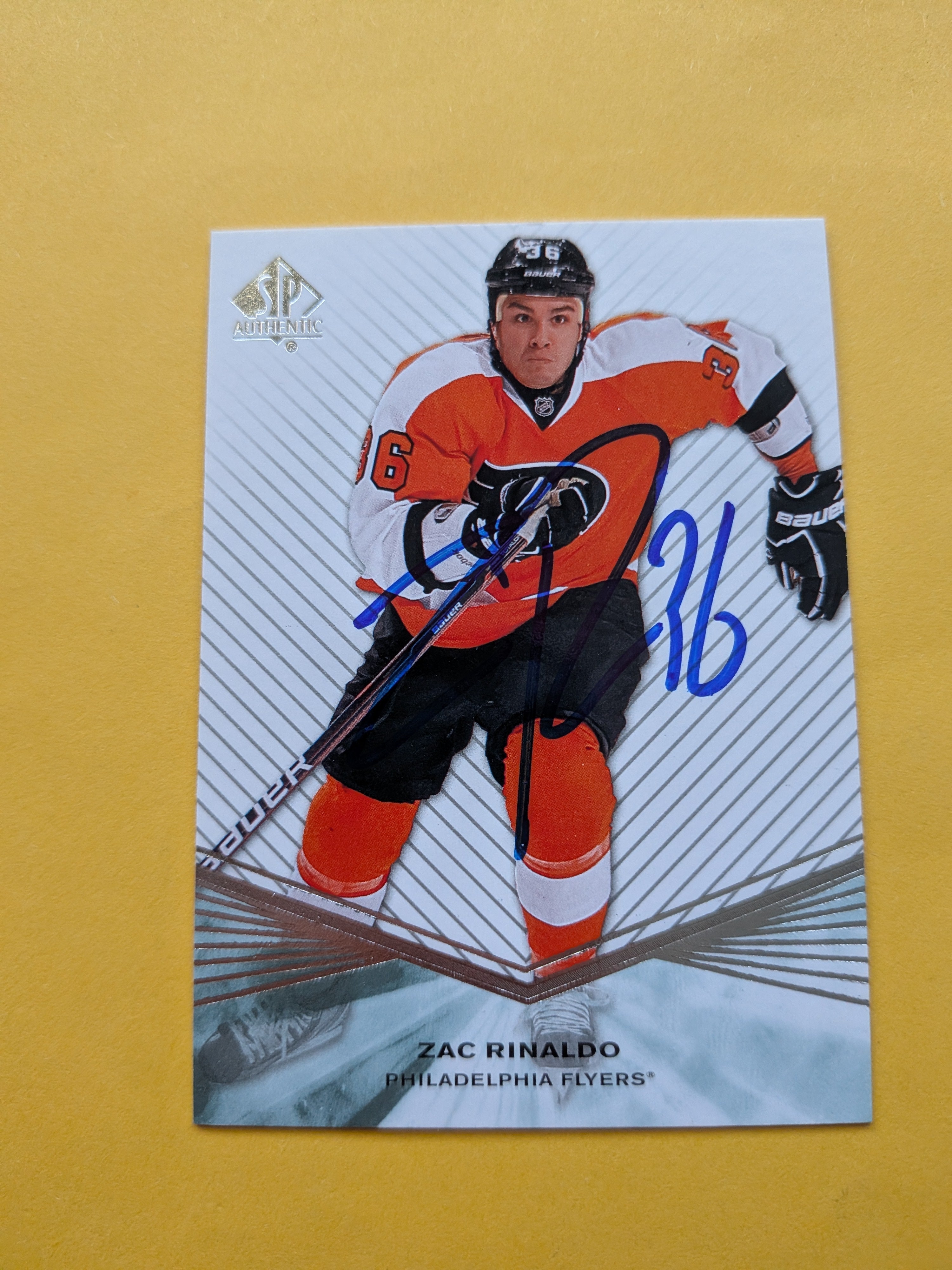 Zac Rinaldo Signed Philadelphia Flyers Card A