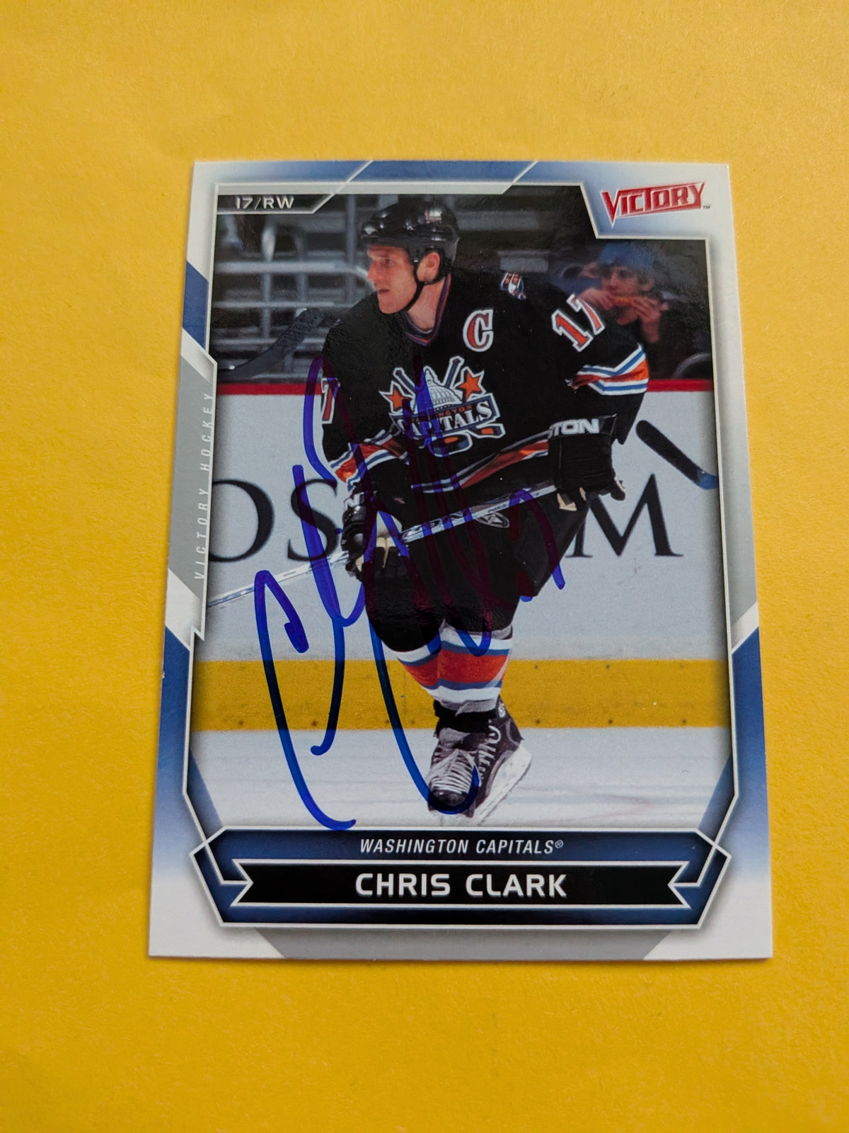 Chris Clark Signed Washington Capitals Card D